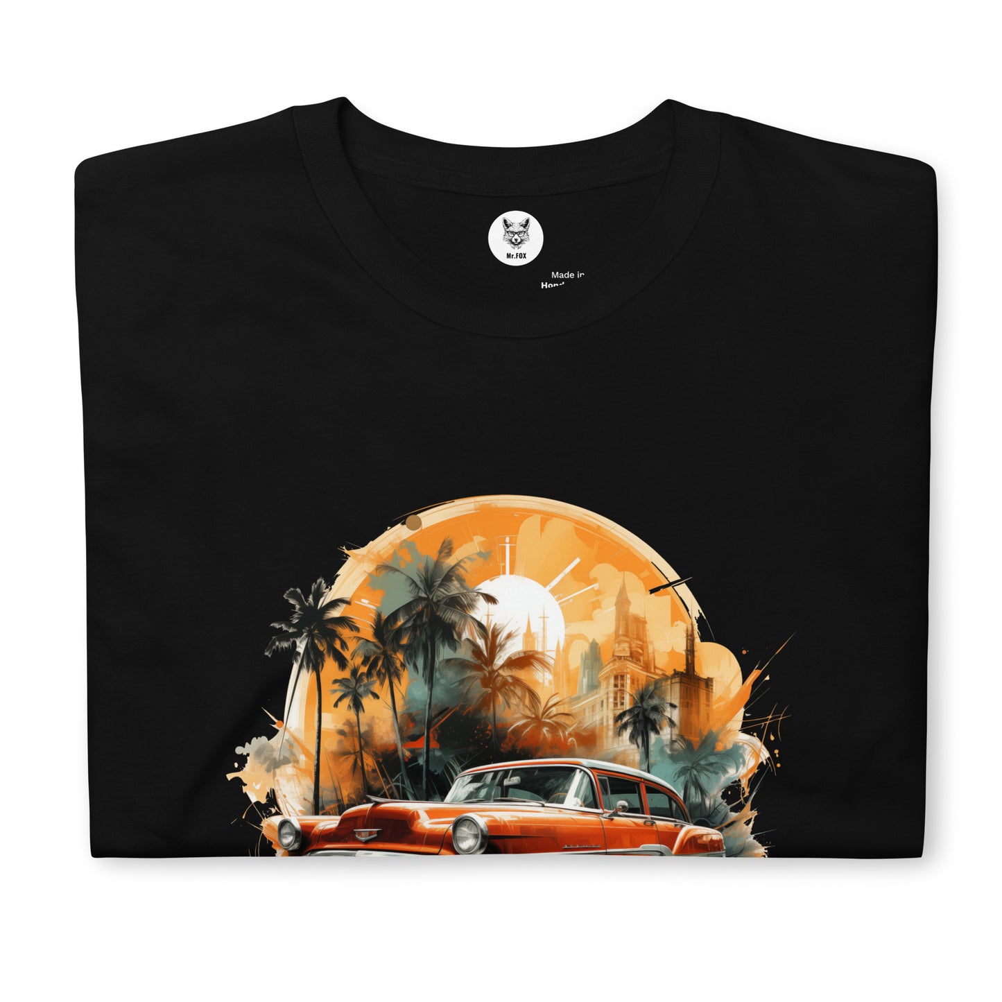 T-shirt unisex z krótkim rękawem „RETRO CAR” ID: 288 (PREMIUM)