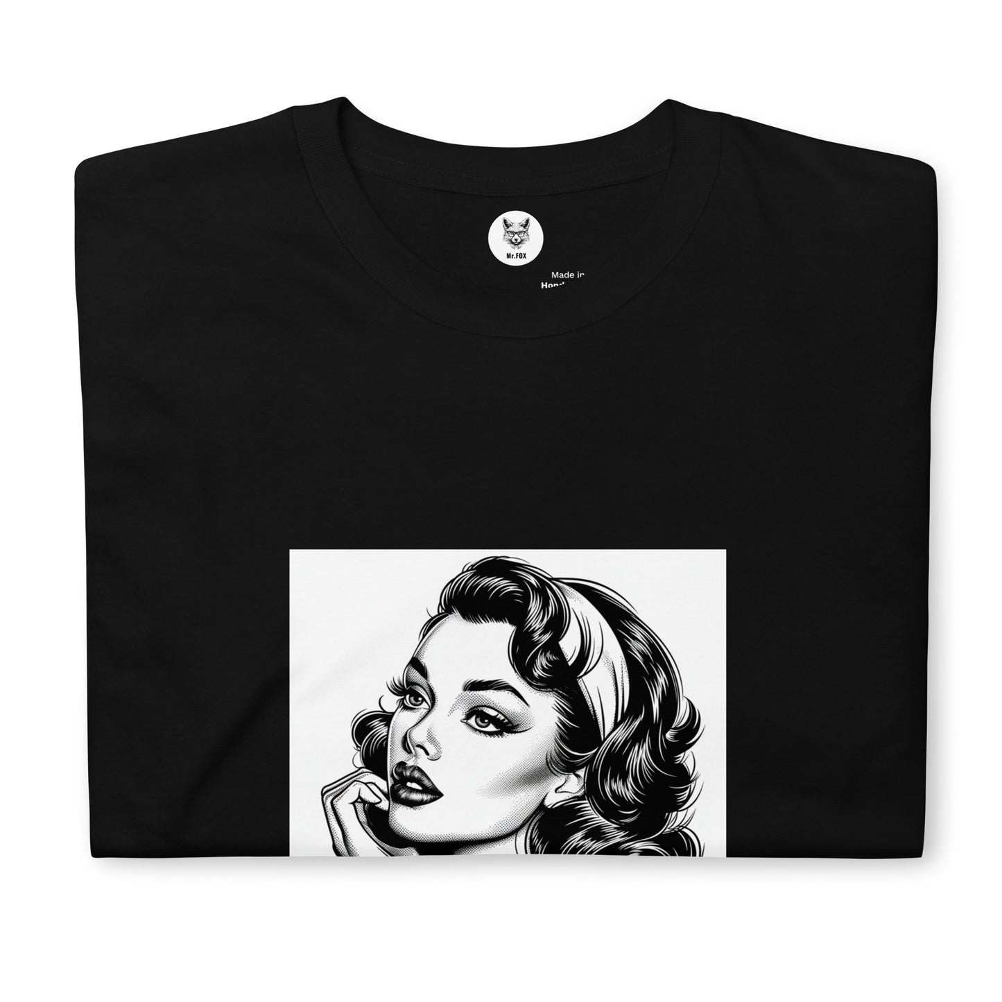 T-Shirt unisex z krótkim rękawem „RETRO GIRL” ID: 294 (PREMIUM)