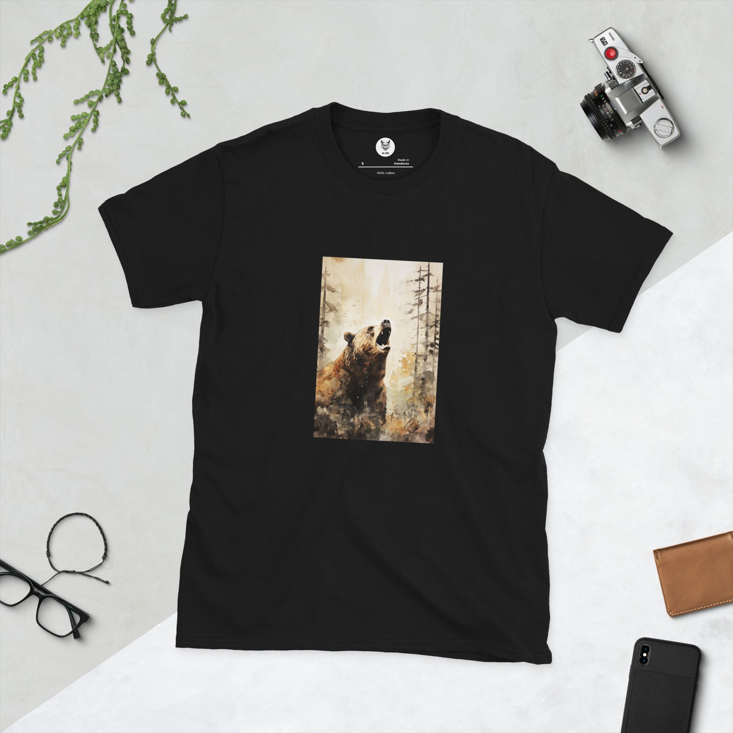 Short-Sleeve Unisex T-Shirt "BEAR" ID: 296 (PREMIUM)