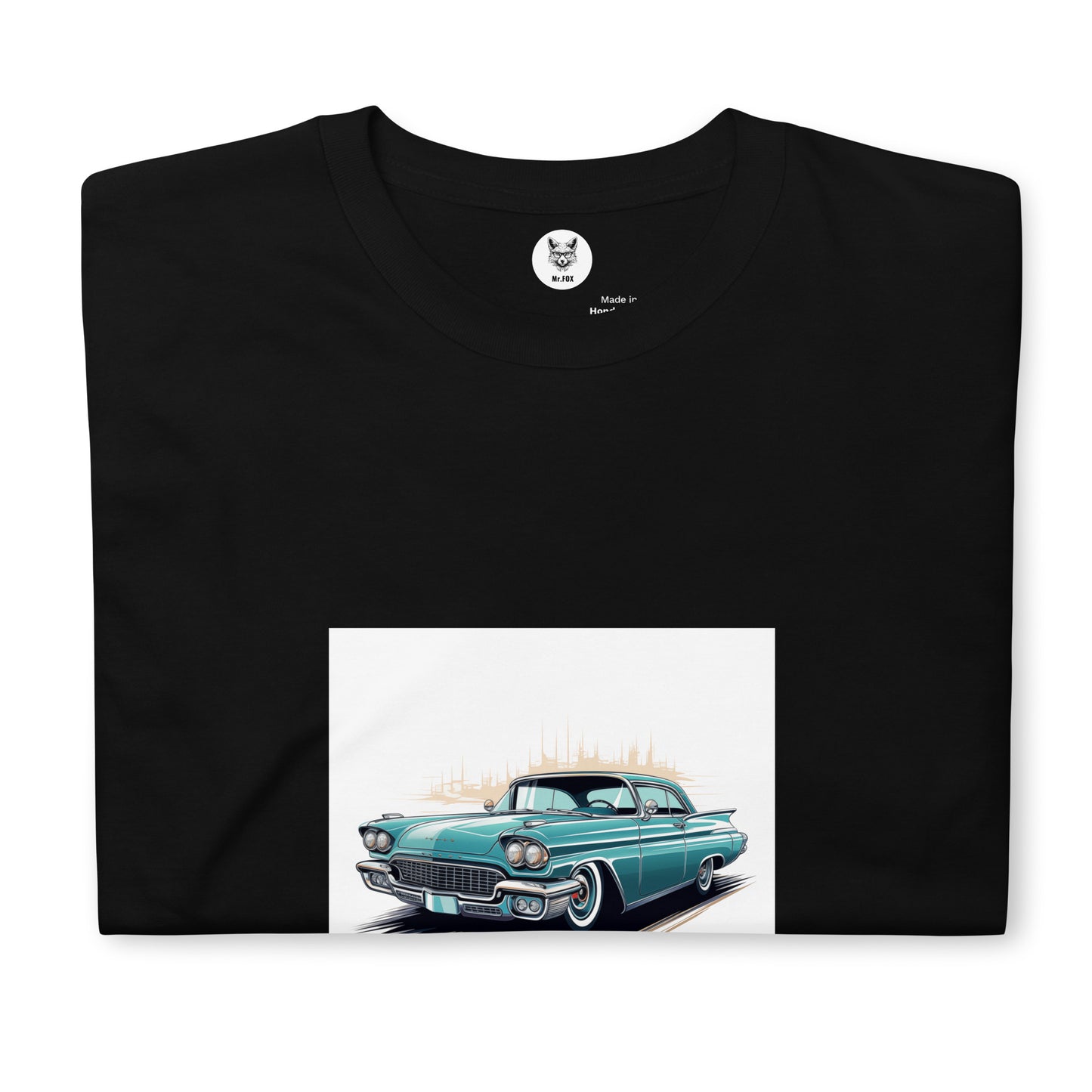 T-shirt unisex z krótkim rękawem „RETRO CAR” ID: 298 (PREMIUM)