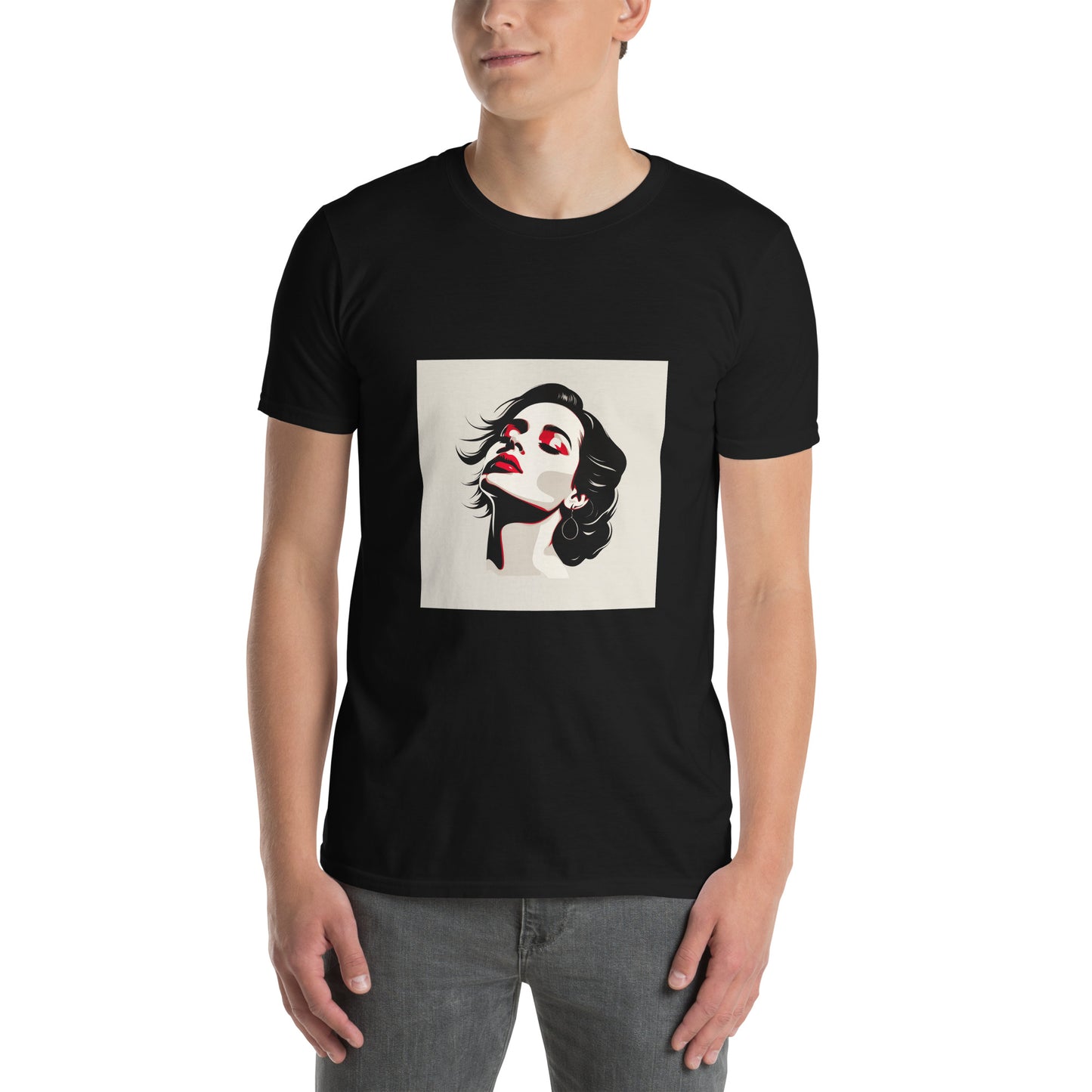 T-shirt unisex z krótkim rękawem „POP ART GIRL” ID: 307 (PREMIUM)