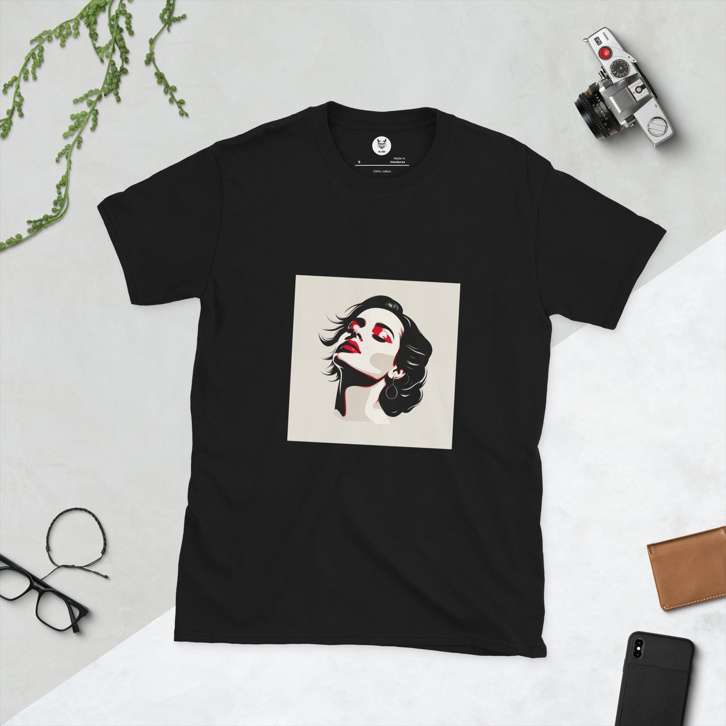 T-shirt unisex z krótkim rękawem „POP ART GIRL” ID: 307 (PREMIUM)