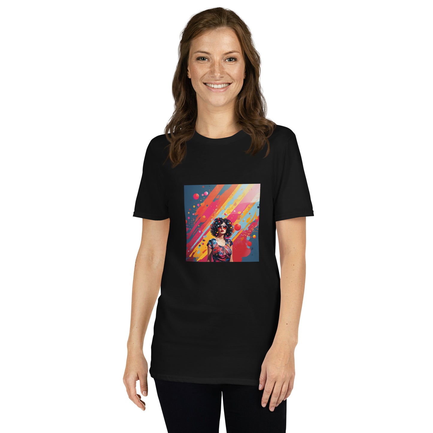 T-shirt unisex z krótkim rękawem „POP ART GIRL” ID: 312 (PREMIUM)