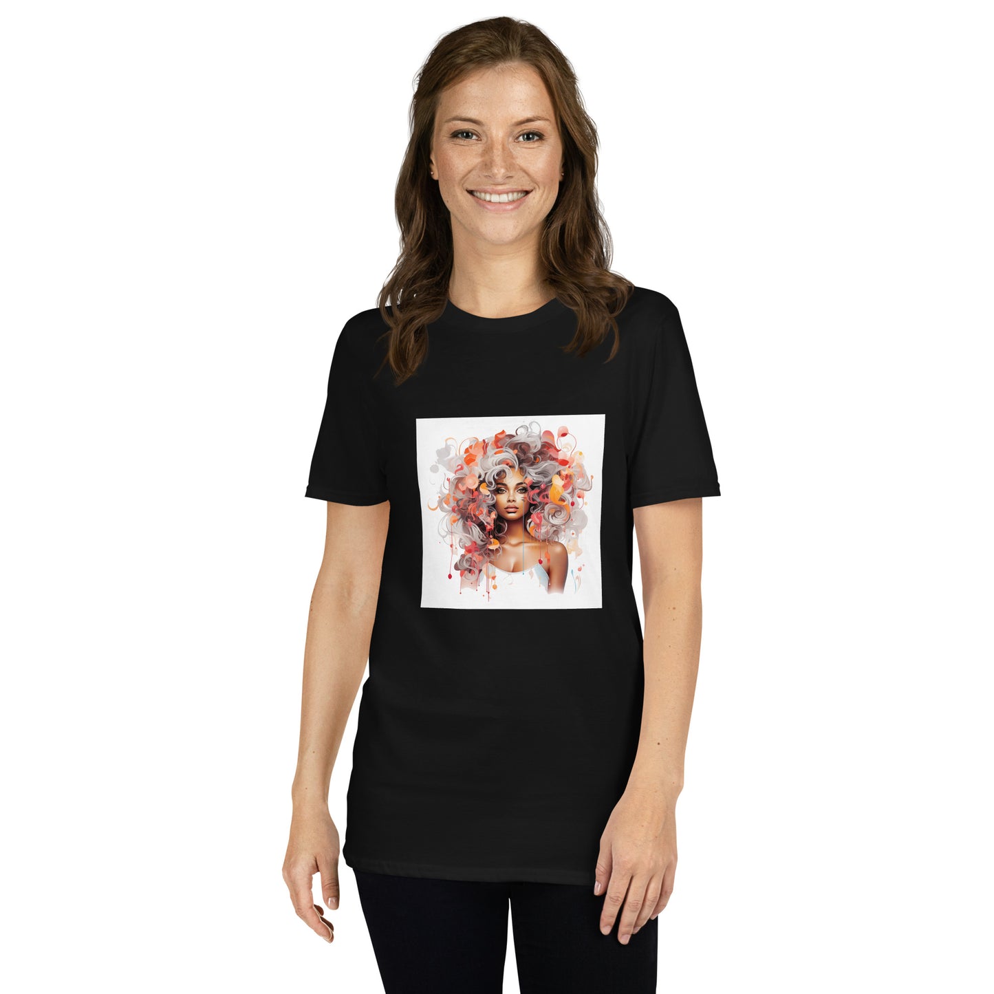 T-shirt unisex z krótkim rękawem „POP ART GIRL” ID: 319 (PREMIUM)