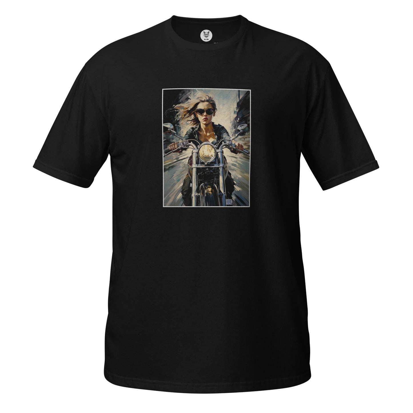 Short-Sleeve Unisex T-Shirt "BIKER GIRL" ID: 322 (PREMIUM)