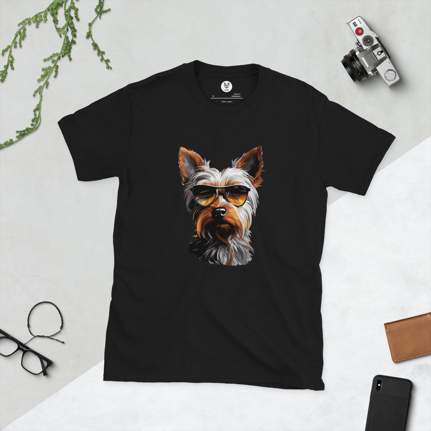 Koszulka unisex z krótkim rękawem „YORKIE” id: 22 (PREMIUM)