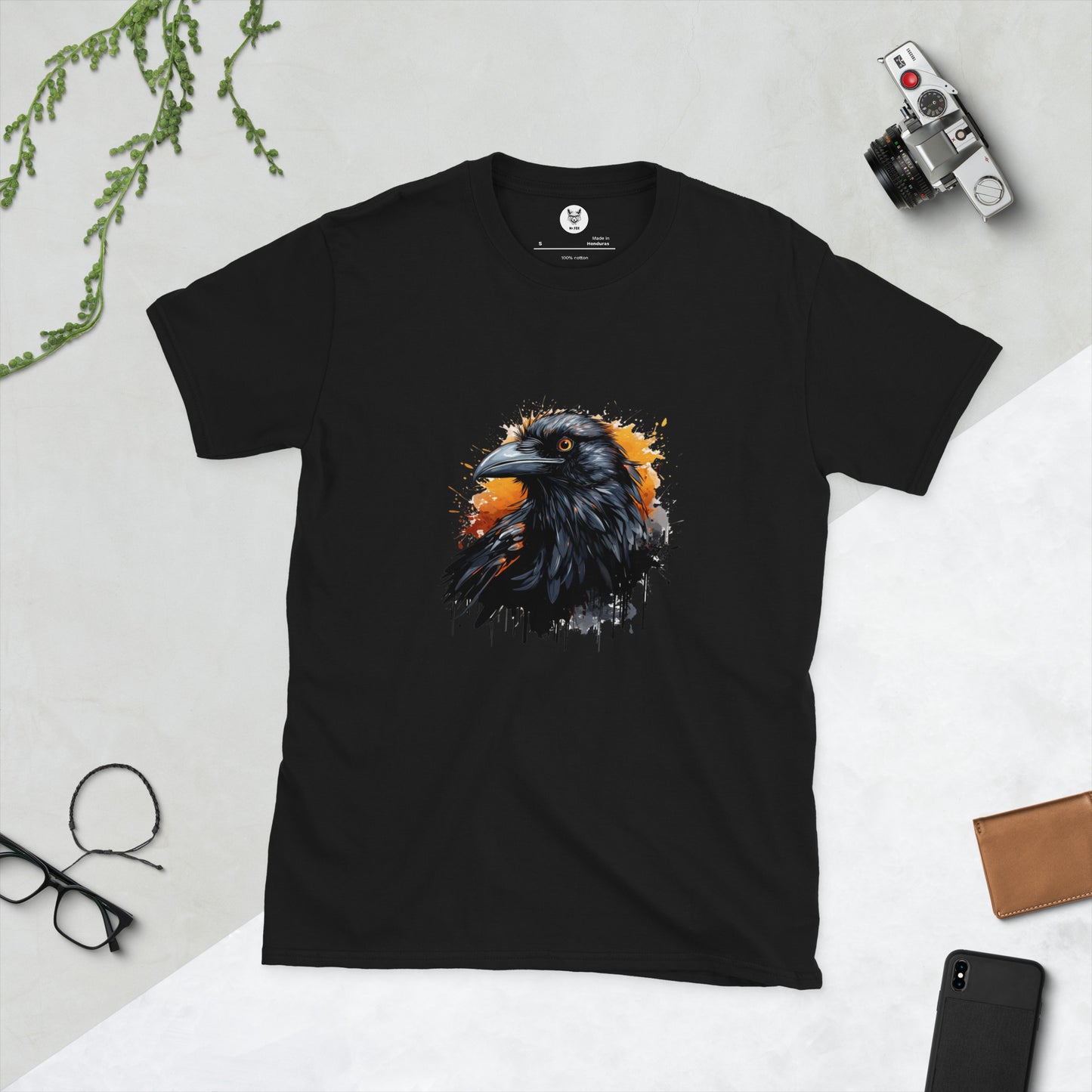 Short-Sleeve Unisex T-Shirt "CROW" id: 27 (PREMIUM)