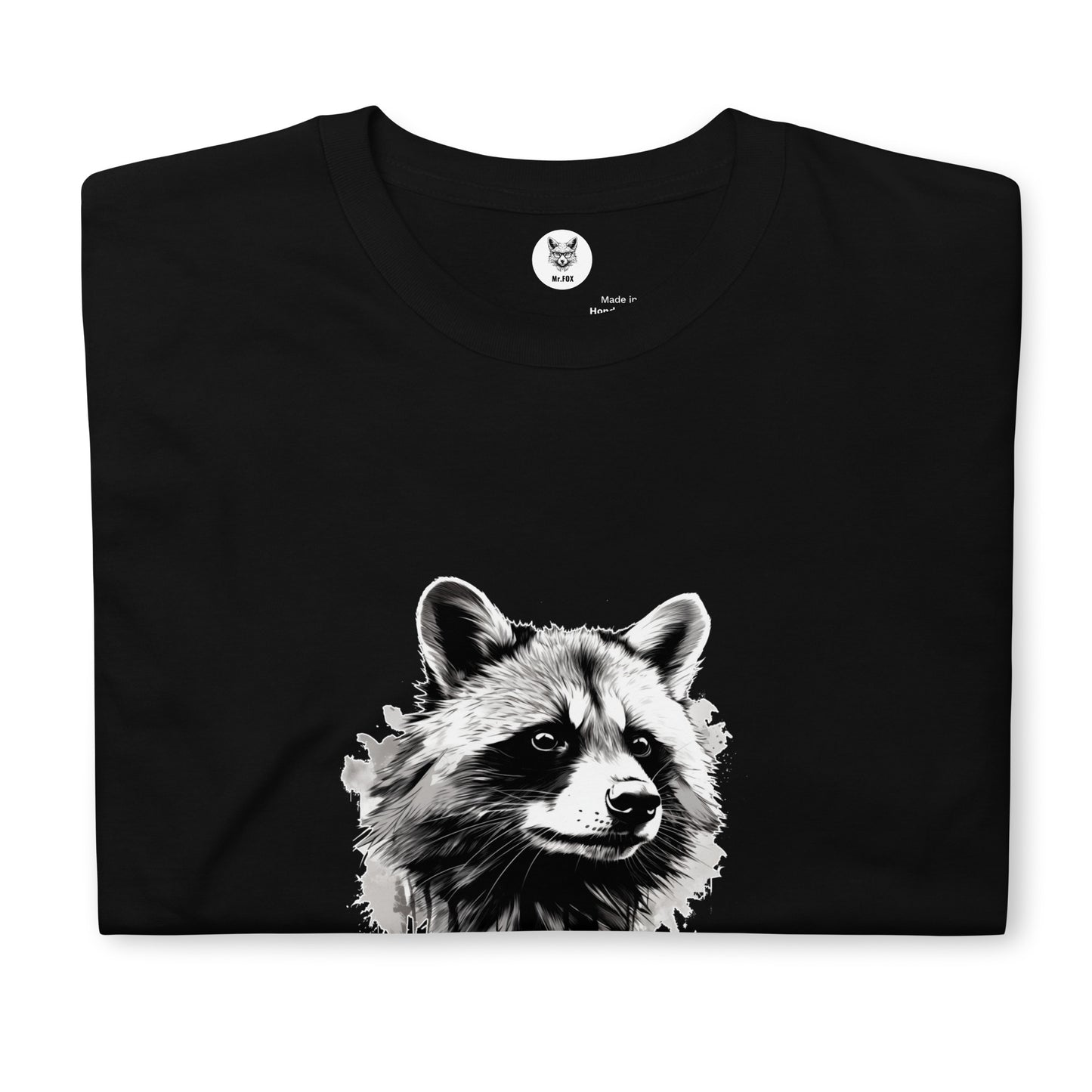 Koszulka unisex z krótkim rękawem „RACCOON” id: 78 (PREMIUM)