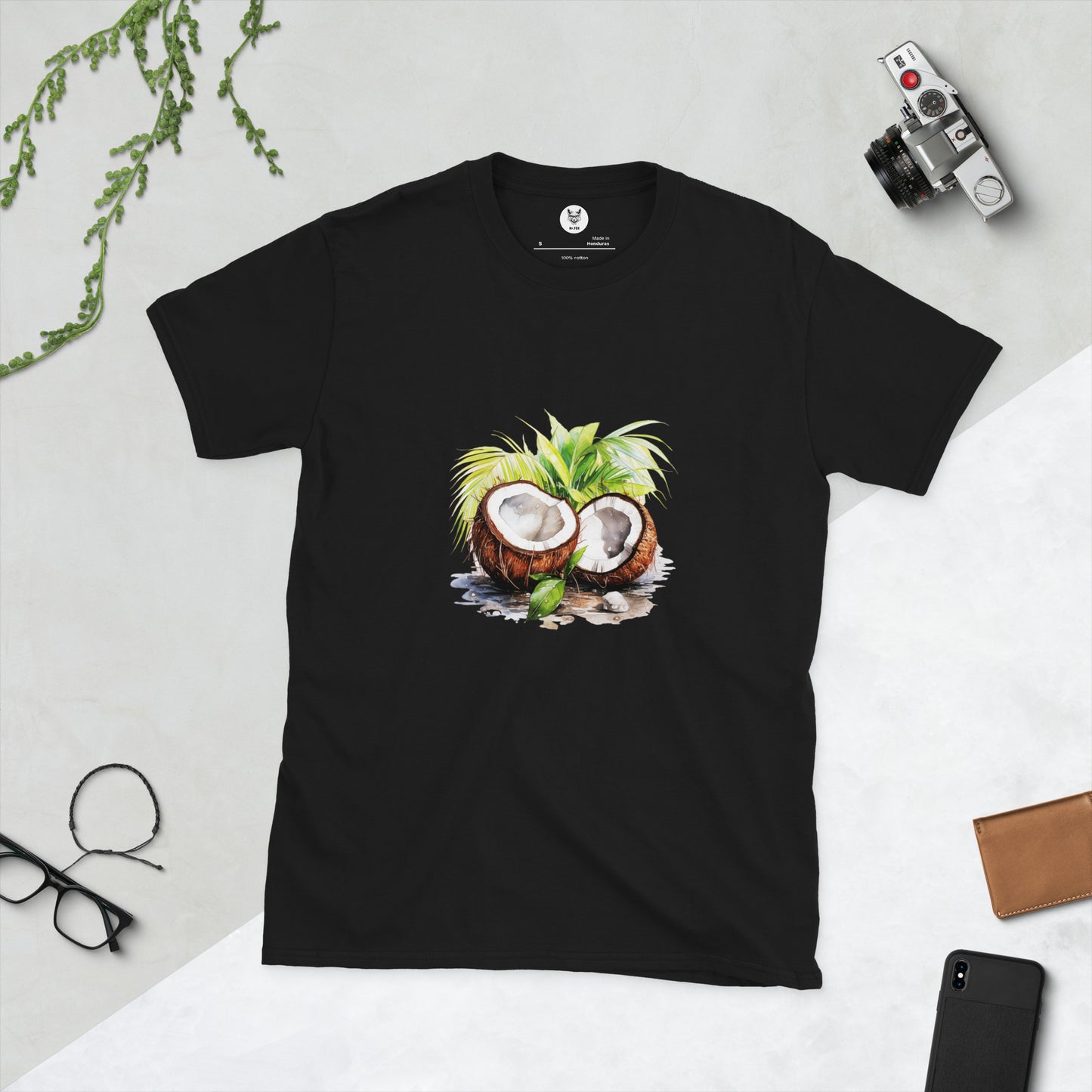 Koszulka unisex z krótkim rękawem „COCONUT” ID: 100 (PREMIUM)