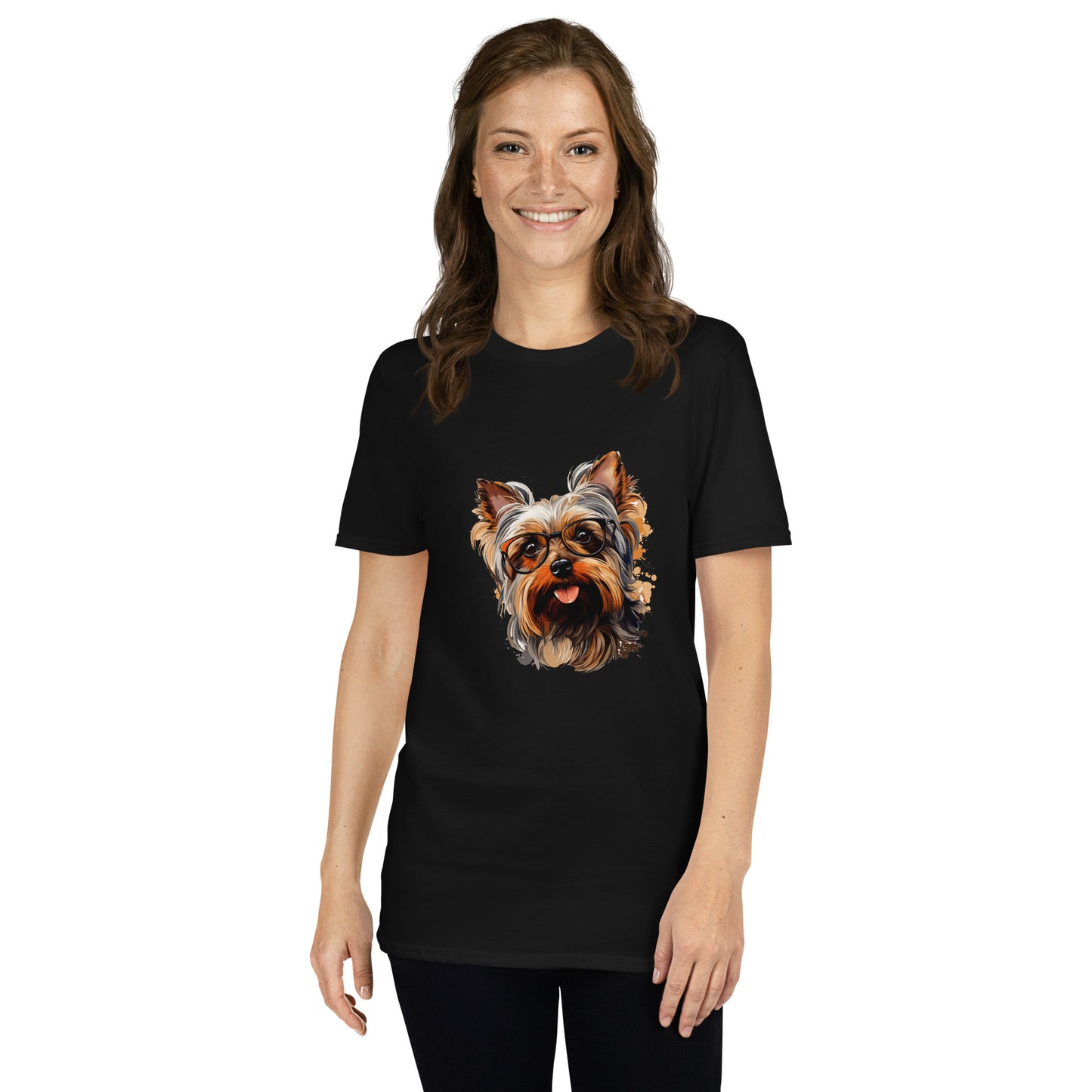 Koszulka unisex z krótkim rękawem „YORKSHIRE TERRIER” id: 93 (PREMIUM)