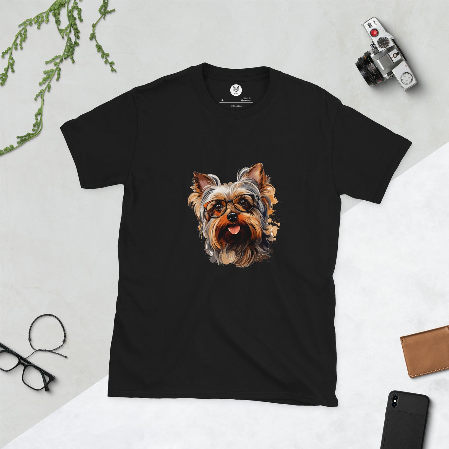 Koszulka unisex z krótkim rękawem „YORKSHIRE TERRIER” id: 93 (PREMIUM)