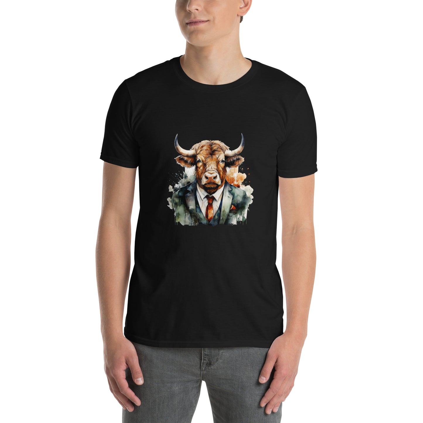 Koszulka unisex z krótkim rękawem „BULL” ID: 117 (PREMIUM)