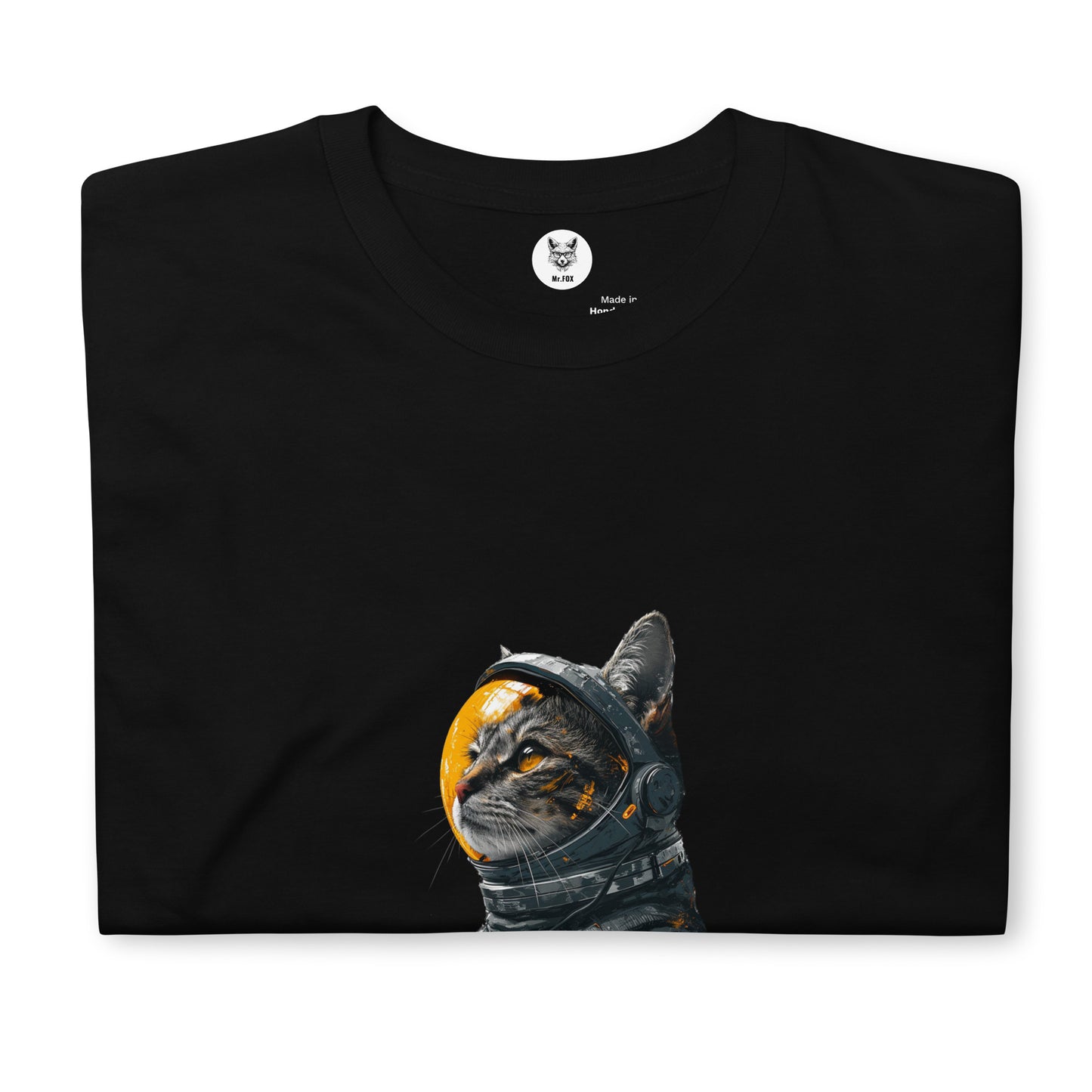 T-shirt unisex z krótkim rękawem „KOT ASTRONAUT” ID: 120 (PREMIUM)