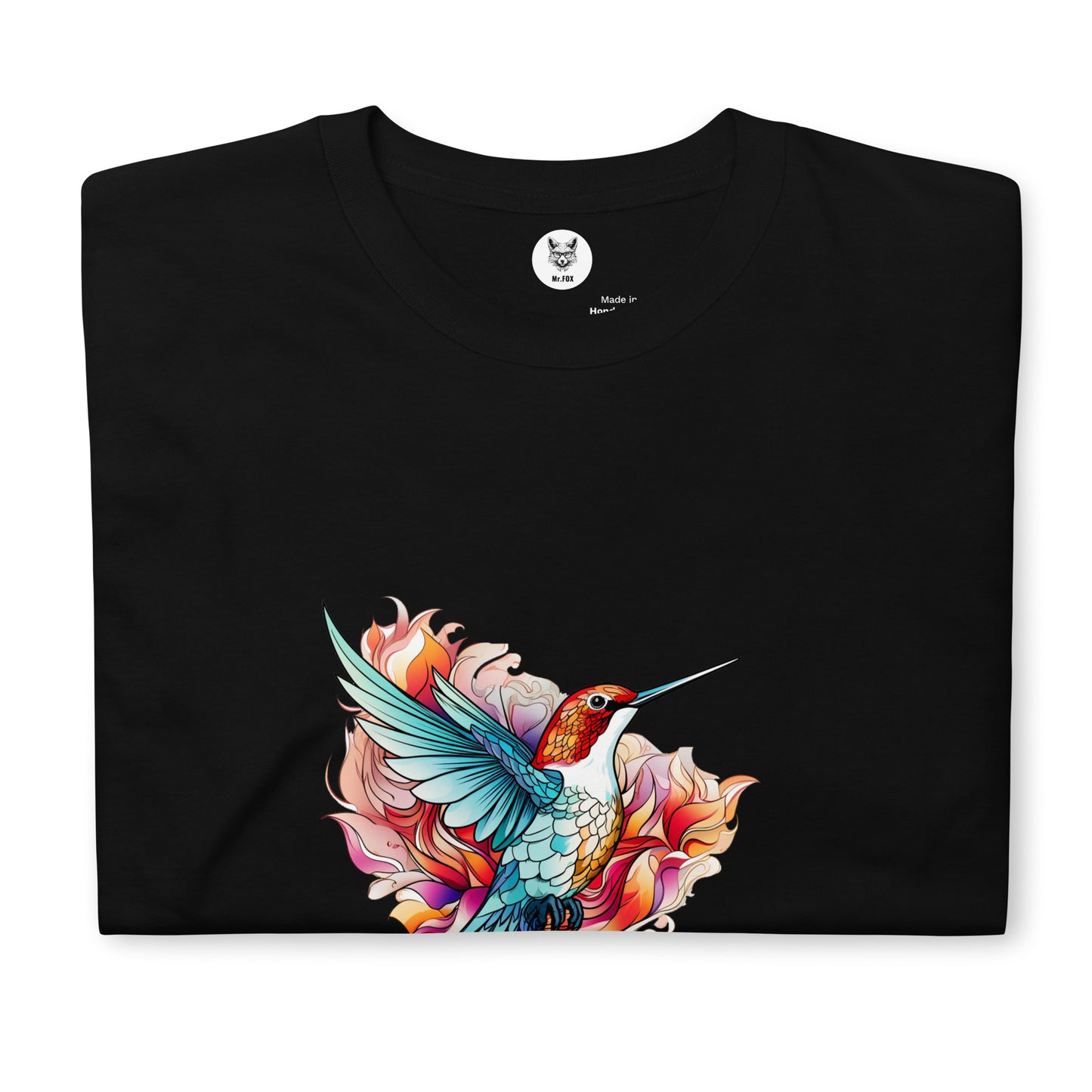 Koszulka unisex z krótkim rękawem „HUMMINGBRI” ID: 131 (PREMIUM)