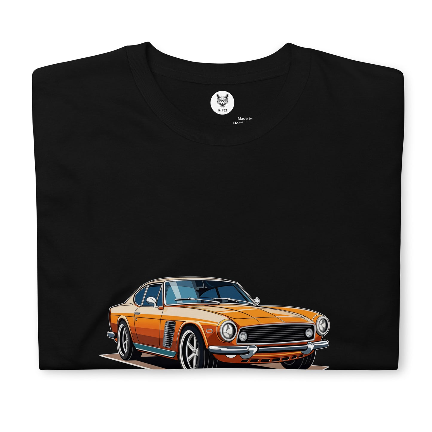 T-shirt unisex z krótkim rękawem „RETRO CAR” ID: 156 (PREMIUM)