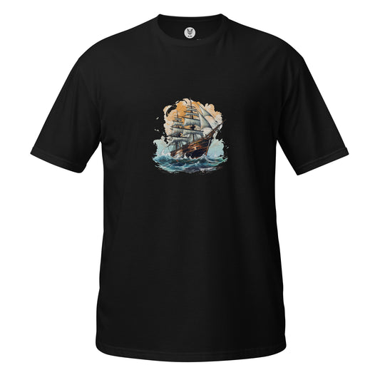 T-shirt unisex z krótkim rękawem „GHOST SHIP” ID: 163 (PREMIUM)