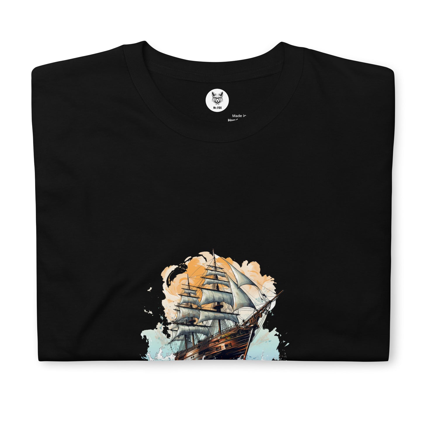 T-shirt unisex z krótkim rękawem „GHOST SHIP” ID: 163 (PREMIUM)