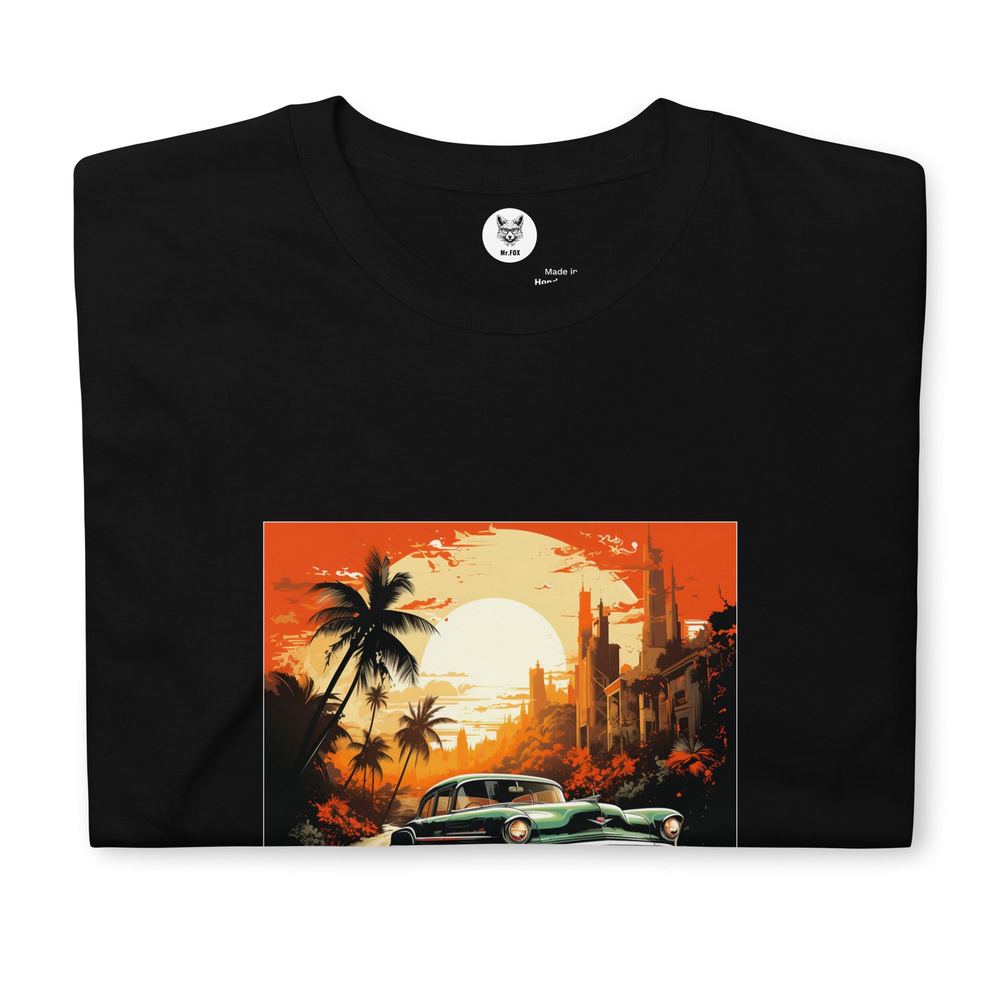 T-shirt unisex z krótkim rękawem „RETRO CAR” ID: 174 (PREMIUM)