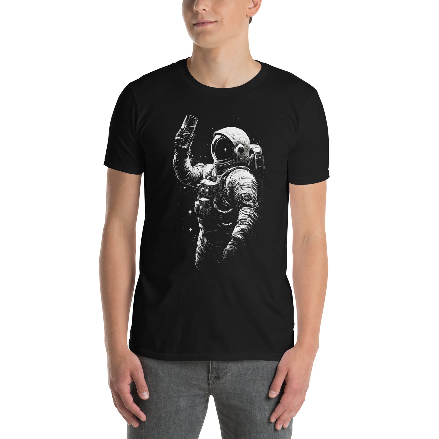 Koszulka unisex z krótkim rękawem „ASTRONAUT” ID: 180 (PREMIUM)