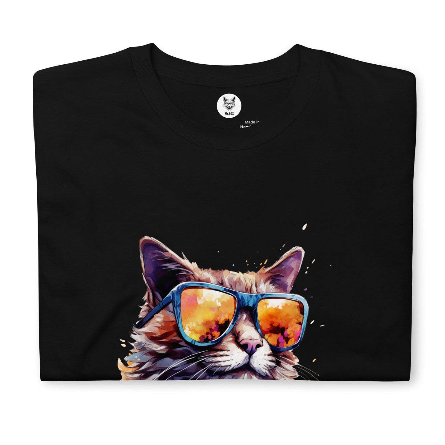 T-shirt unisex z krótkim rękawem „POP ART CAT” ID: 189 (PREMIUM)