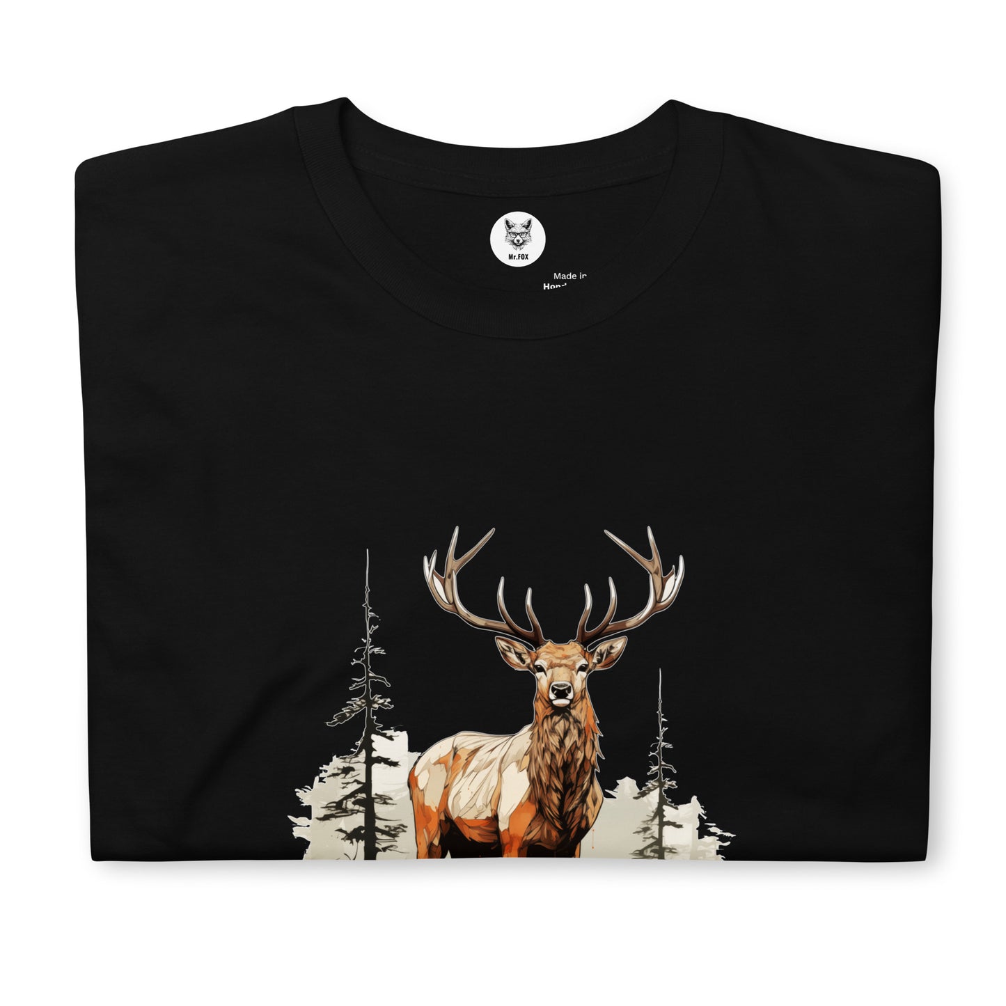 Koszulka unisex z krótkim rękawem "DEER" ID: 193 (PREMIUM)