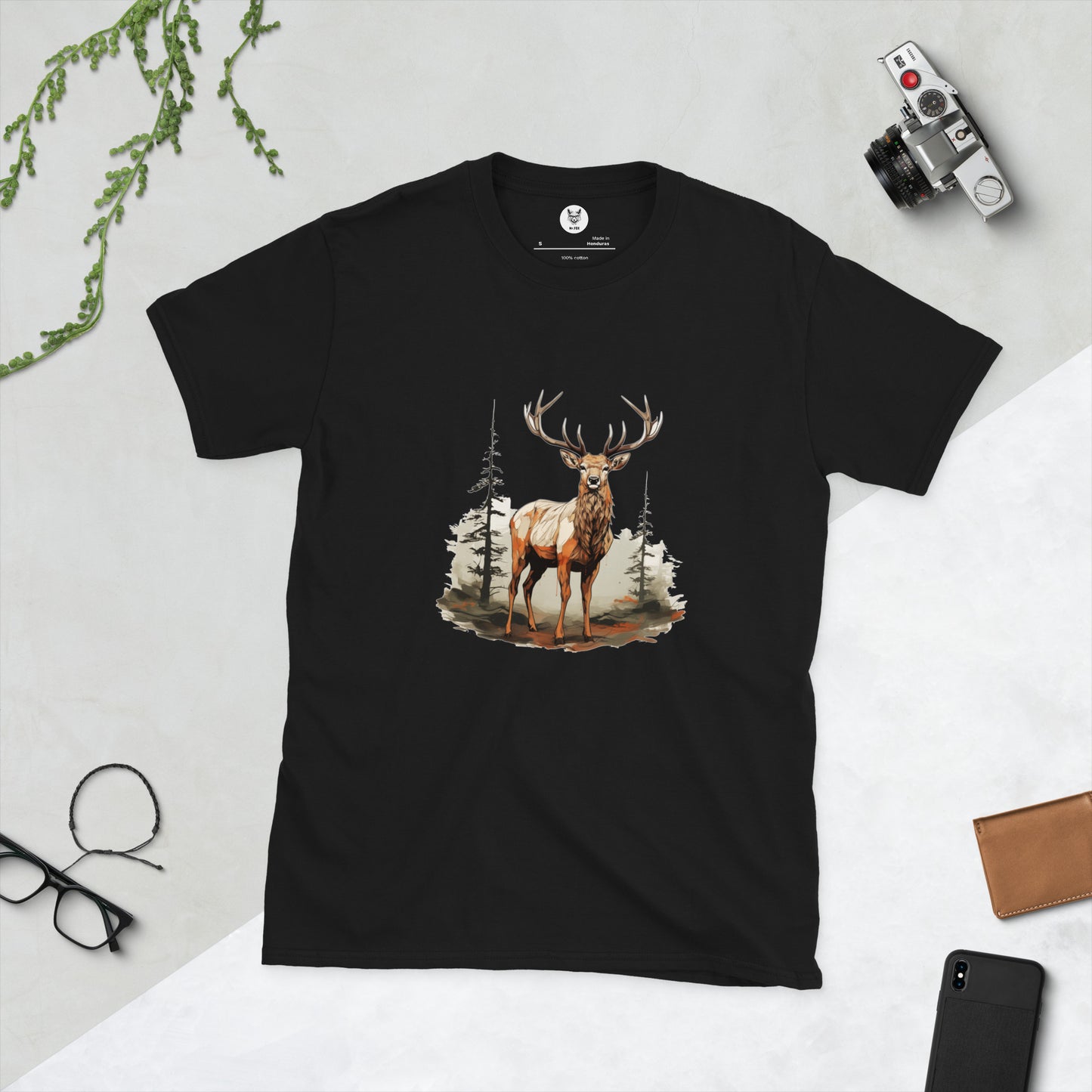 Short-Sleeve Unisex T-Shirt "DEER" ID: 193 (PREMIUM)