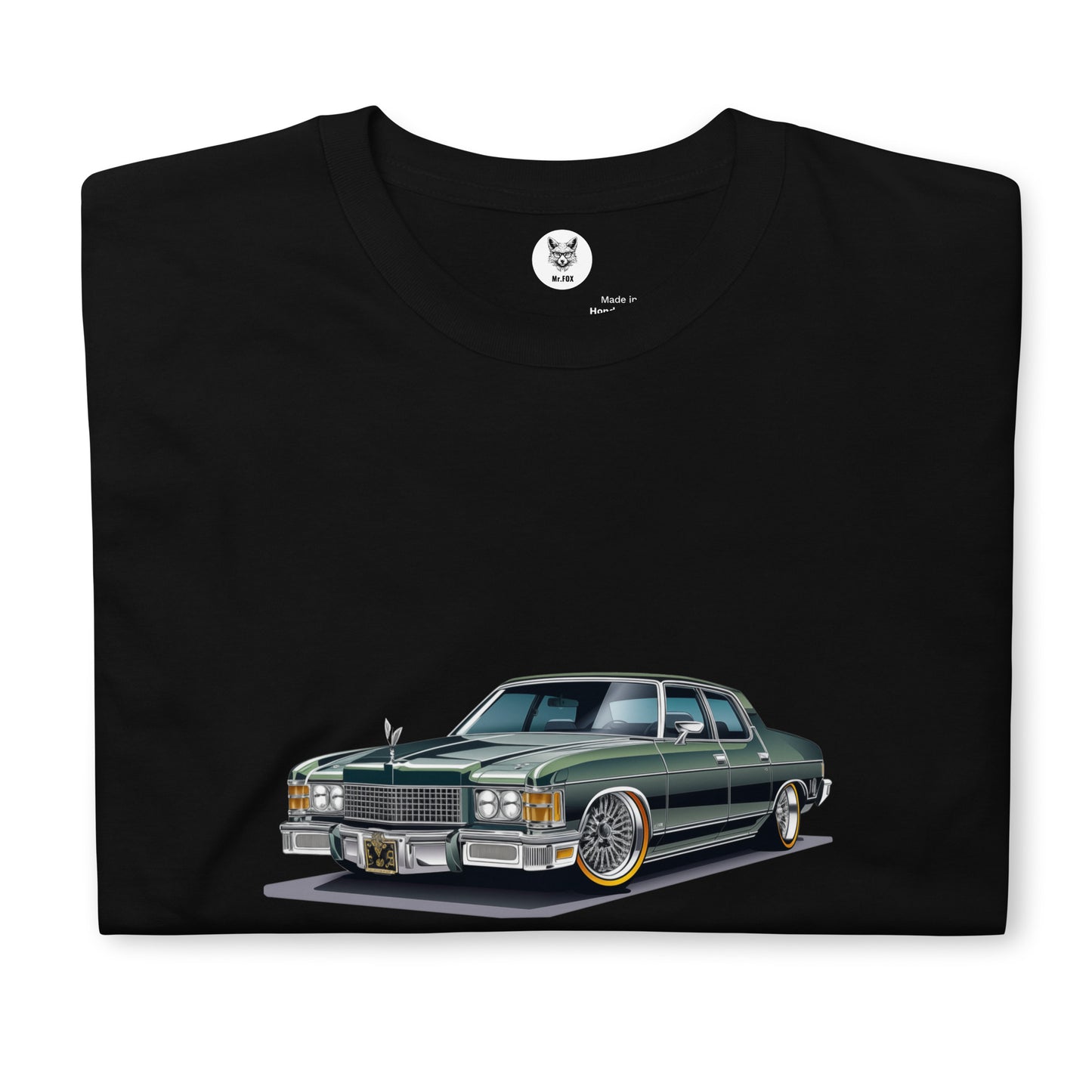 T-shirt unisex z krótkim rękawem „RETRO CAR” ID: 195 (PREMIUM)