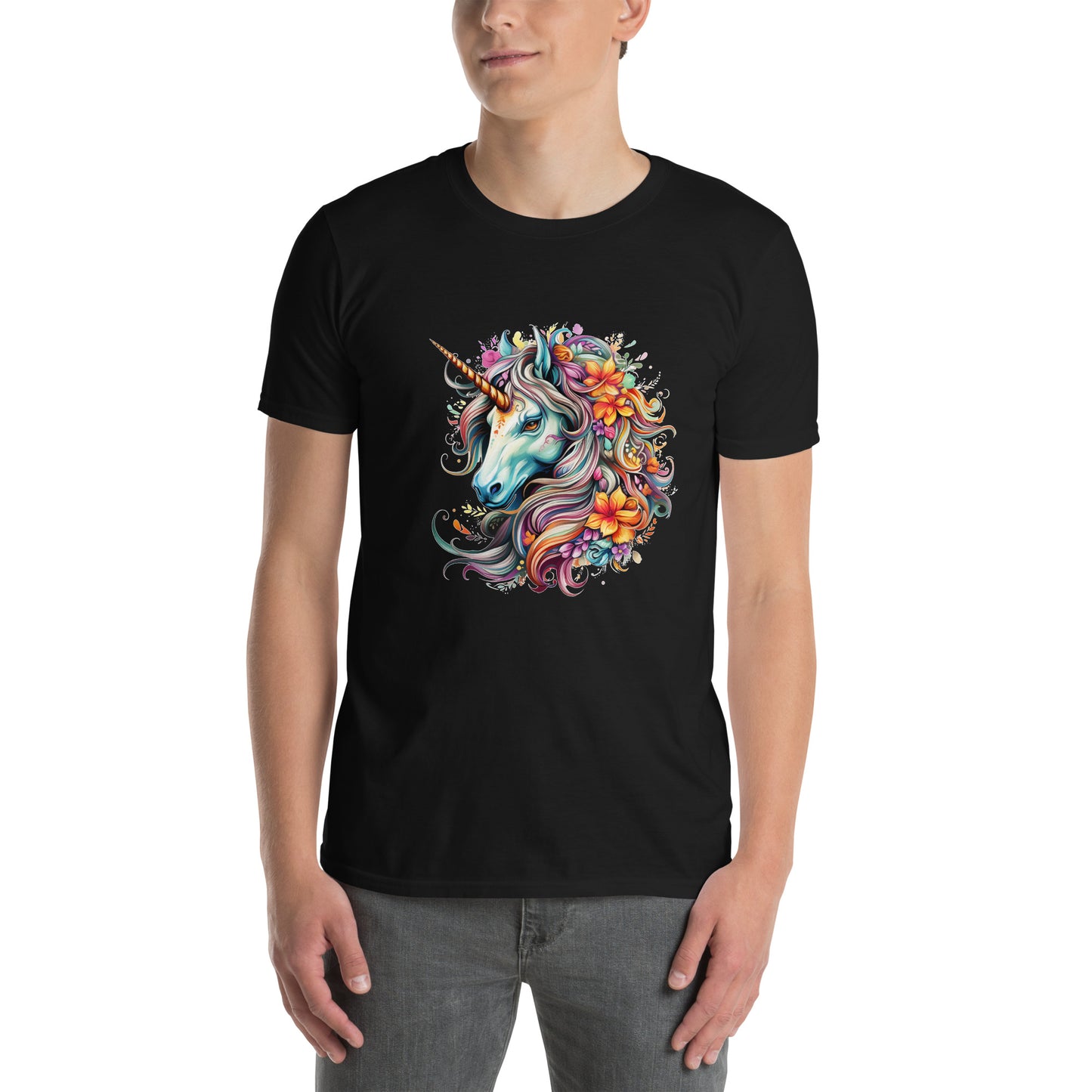 Koszulka unisex z krótkim rękawem „UNICORN” ID: 209 (PREMIUM)