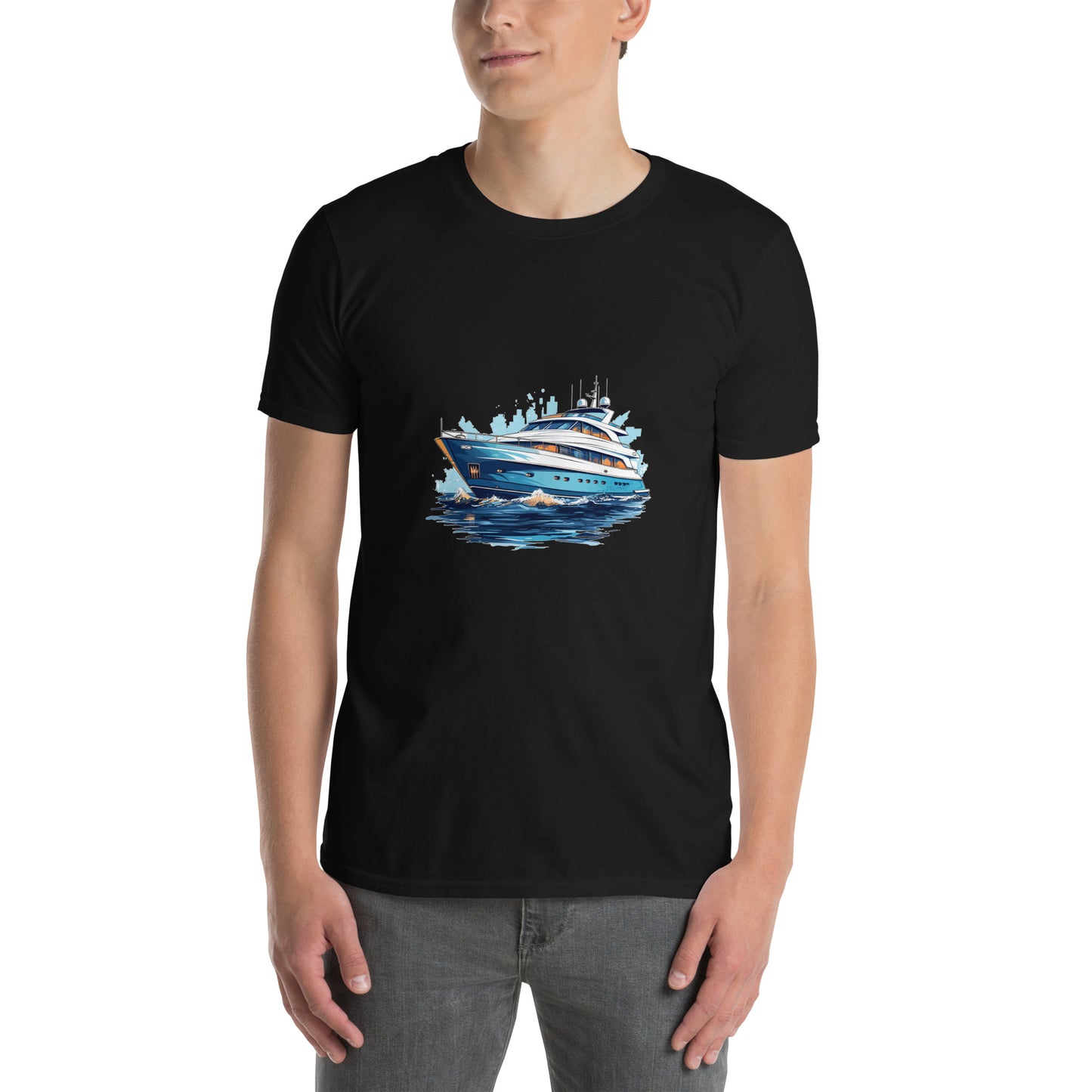 Koszulka unisex z krótkim rękawem „YACHT” ID: 210 (PREMIUM)