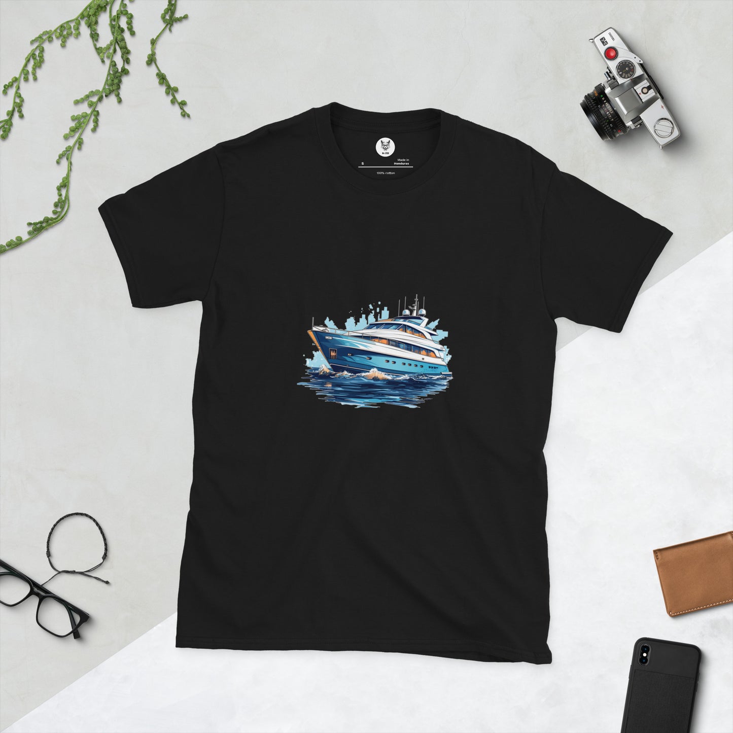 Koszulka unisex z krótkim rękawem „YACHT” ID: 210 (PREMIUM)