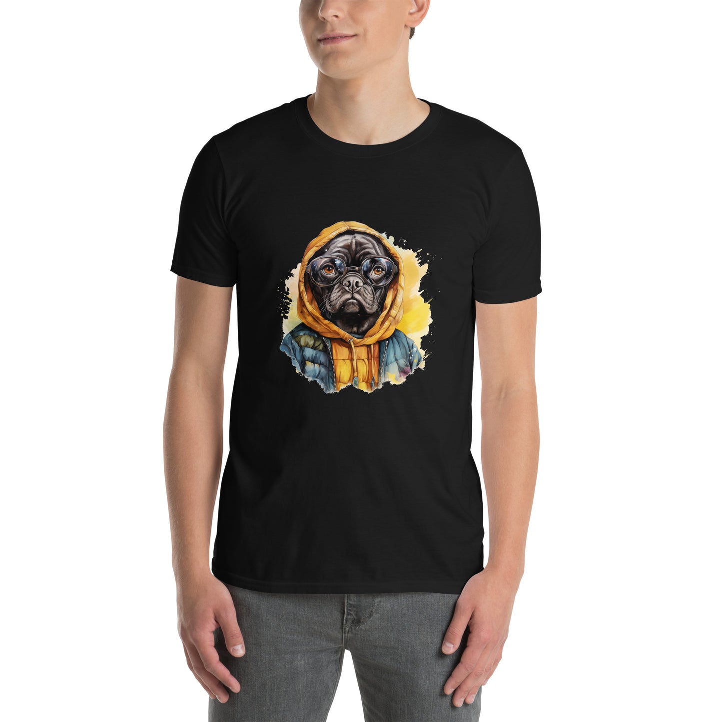 Koszulka unisex z krótkim rękawem "PUG DOG" ID: 213 (PREMIUM)