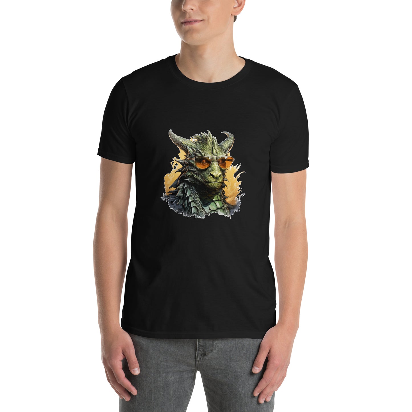 T-Shirt unisex z krótkim rękawem „ZIELONY SMOK” ID: 279 (PREMIUM)