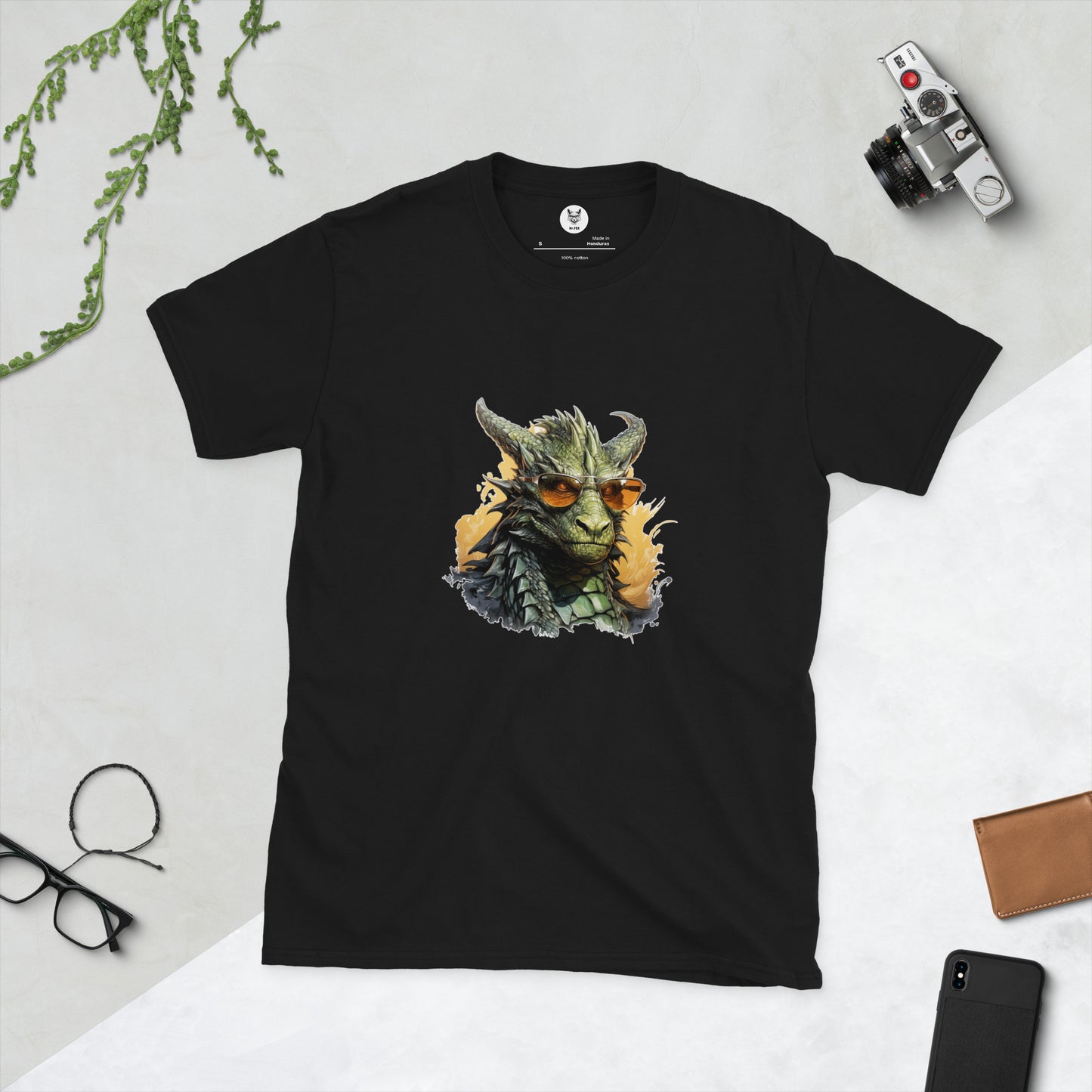 T-Shirt unisex z krótkim rękawem „ZIELONY SMOK” ID: 279 (PREMIUM)