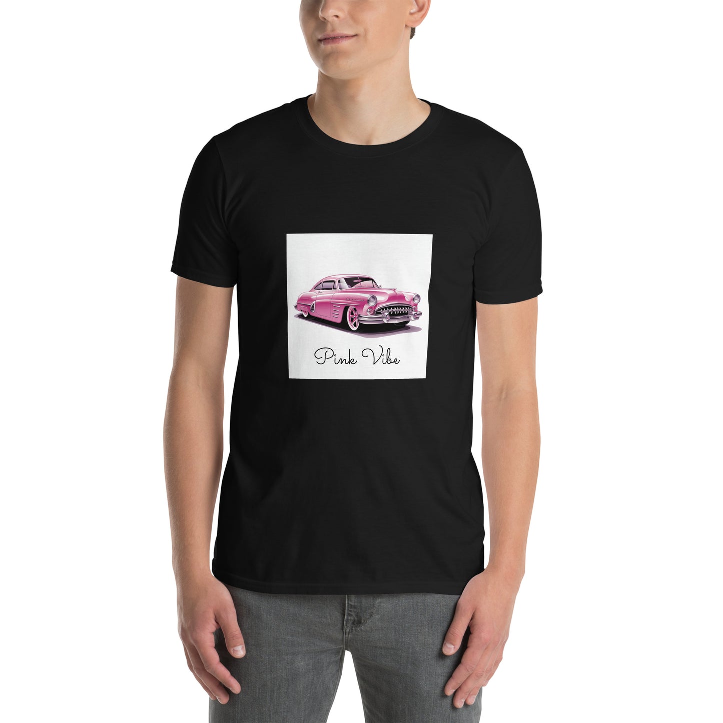 T-shirt unisex z krótkim rękawem „RETRO CAR” ID: 299 (PREMIUM)