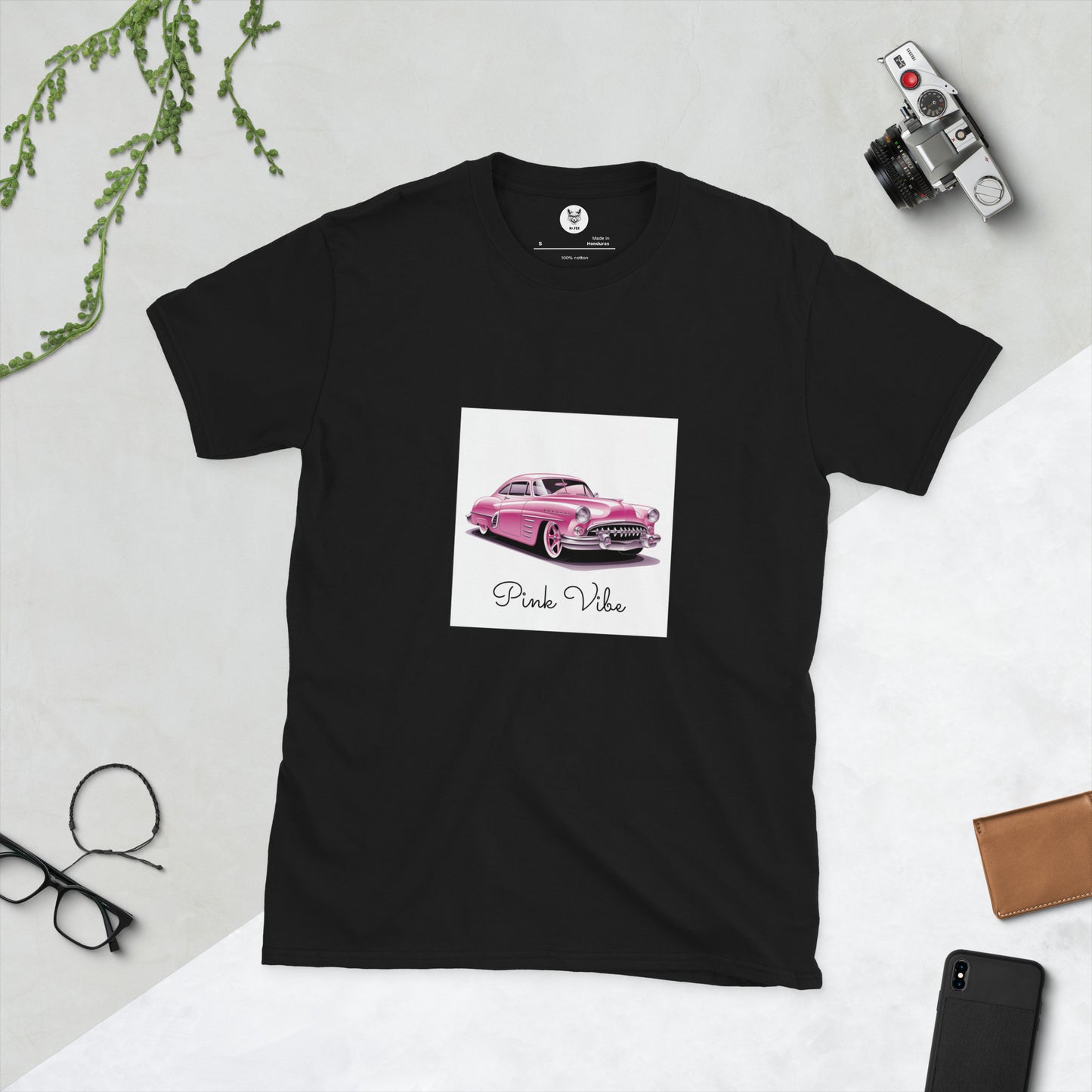 T-shirt unisex z krótkim rękawem „RETRO CAR” ID: 299 (PREMIUM)