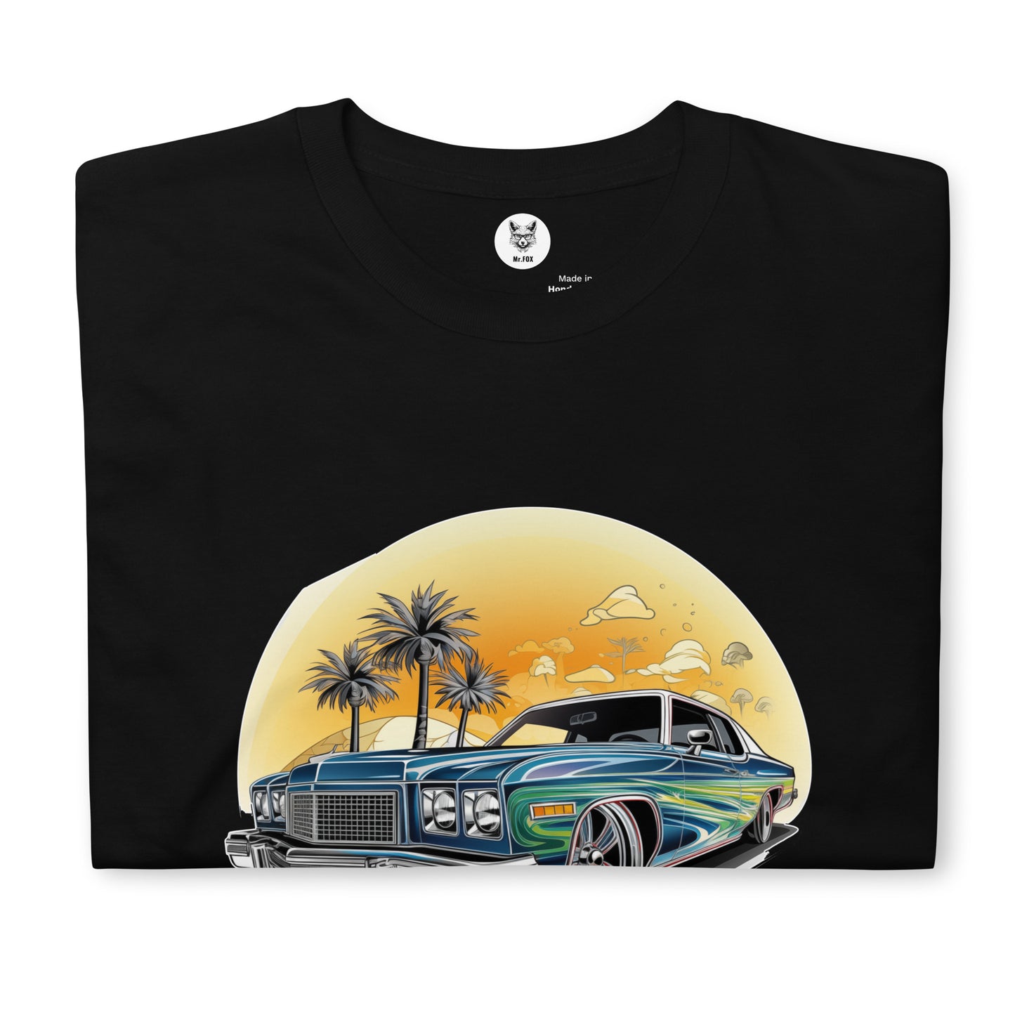 T-shirt unisex z krótkim rękawem „RETRO CAR” ID: 308 (PREMIUM)