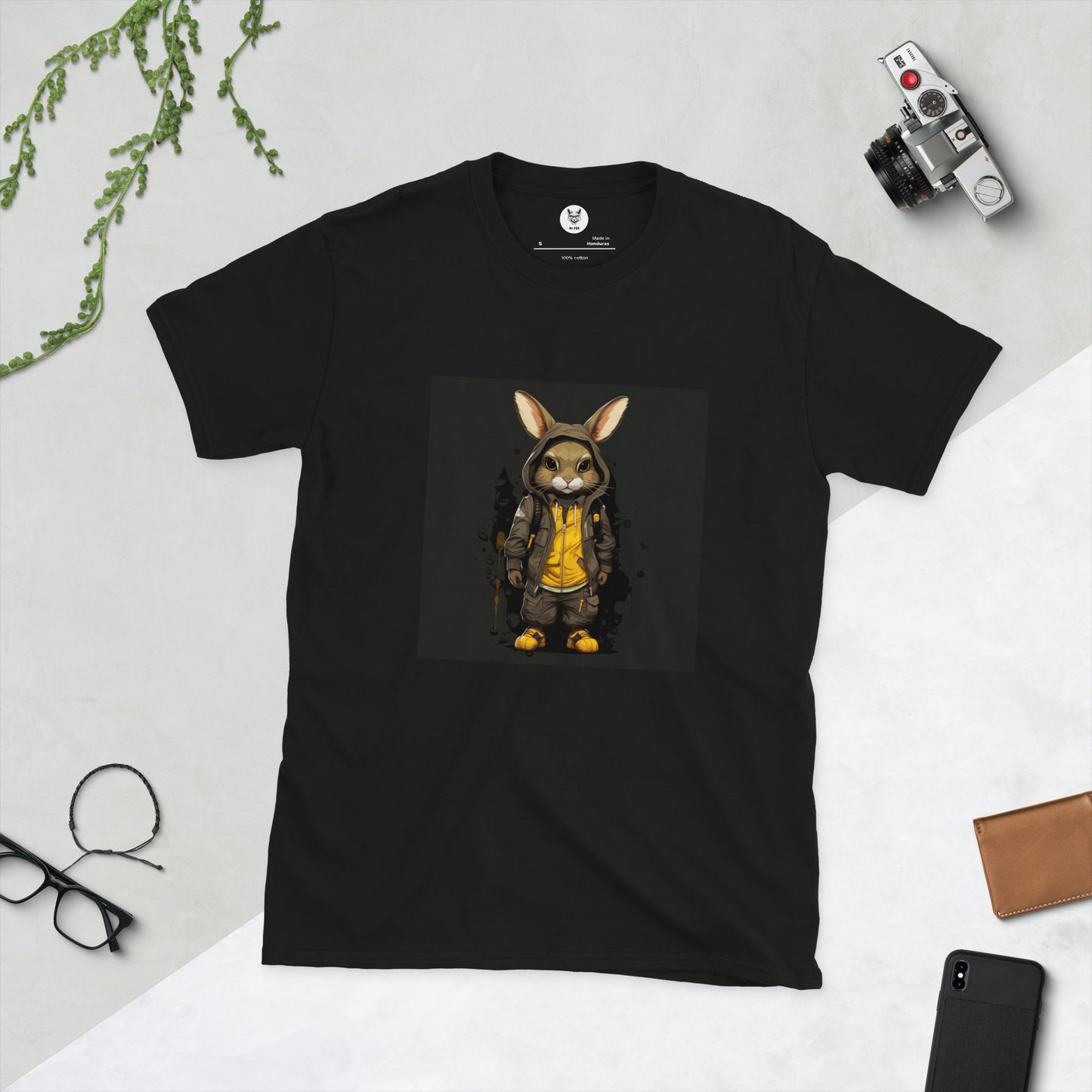 T-Shirt unisex z krótkim rękawem "ŻÓŁTY KRÓLIK" ID: 353 (PREMIUM)