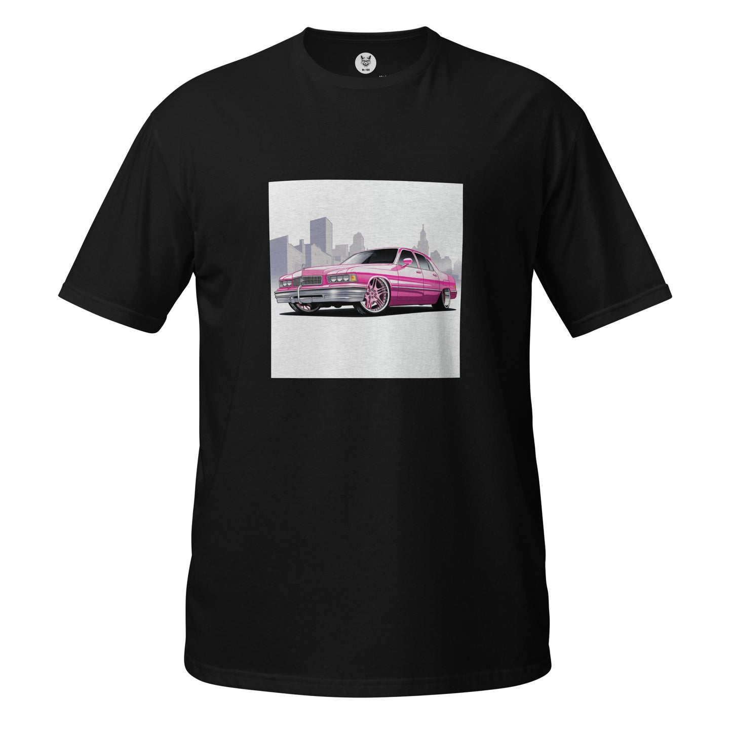 T-shirt unisex z krótkim rękawem „PINK CAR” ID: 361 (PREMIUM)