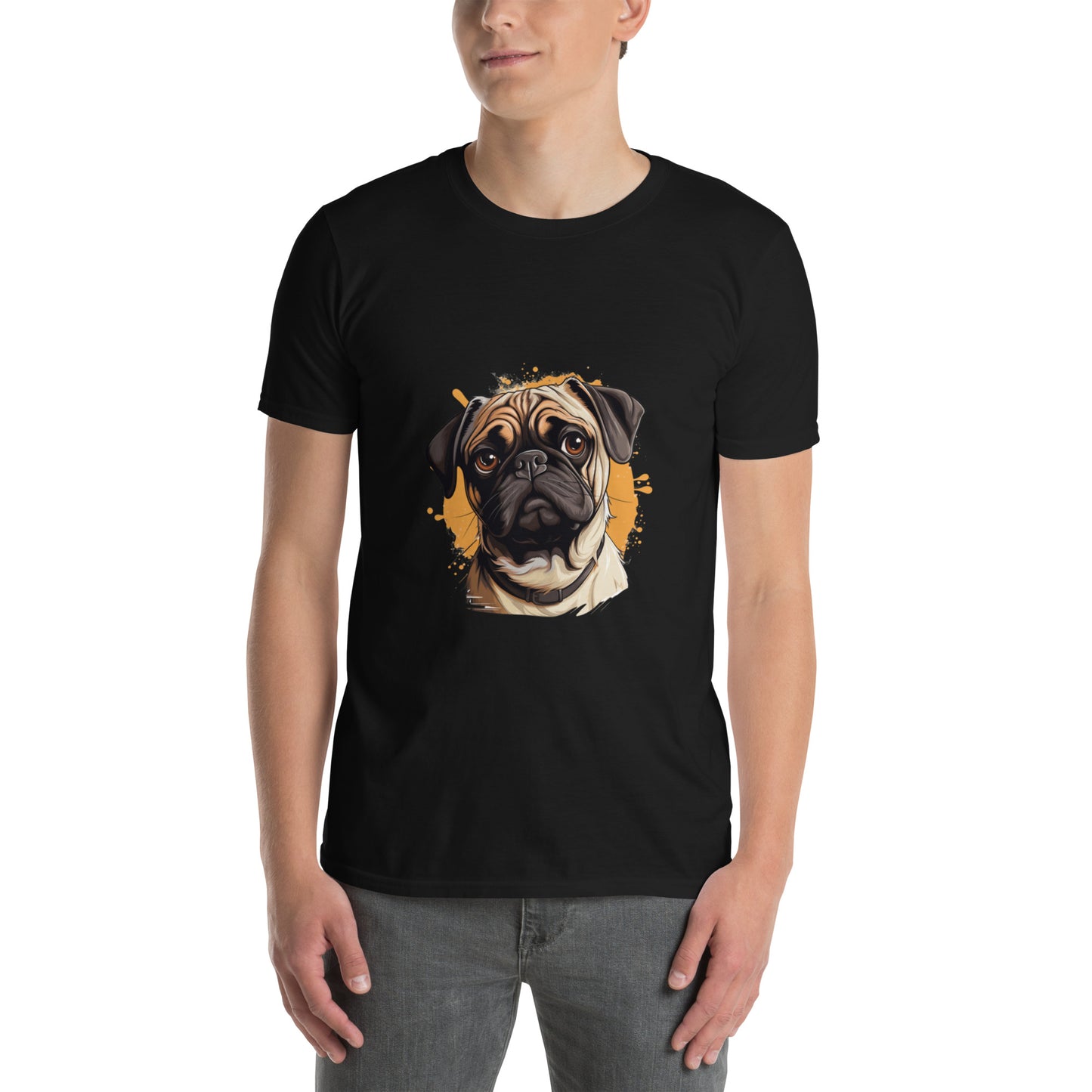 Футболка унисекс с коротким рукавом "DOG PUG" ID: 362 (ПРЕМИУМ)