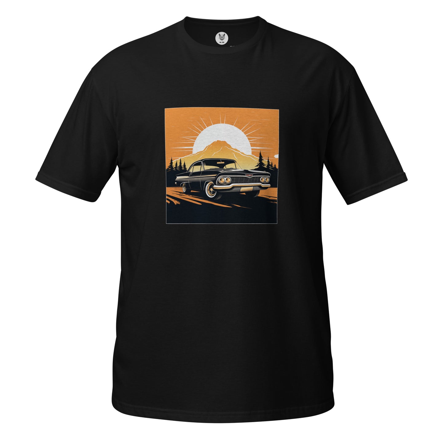 T-shirt unisex z krótkim rękawem „RETRO CAR” ID: 363 (PREMIUM)