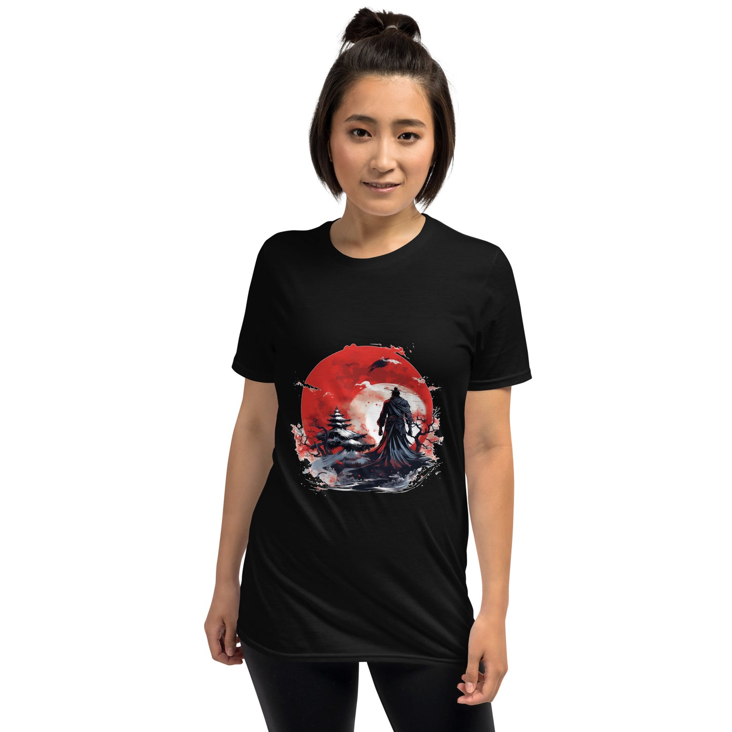 T-Shirt unisex z krótkim rękawem „ANIME SAMURAI” ID: 365 (PREMIUM)