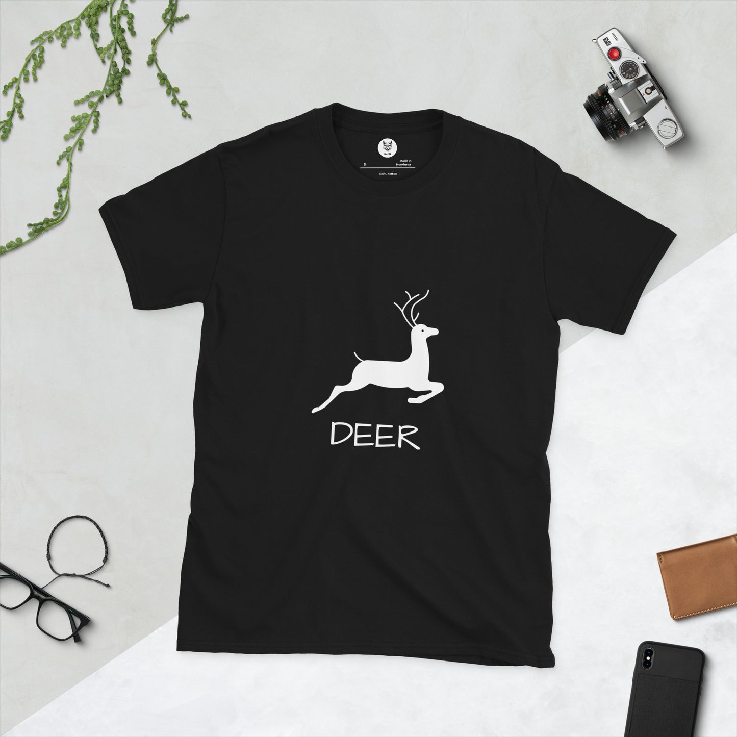 Short-Sleeve Unisex T-Shirt "DEER" ID: 388 (PREMIUM)