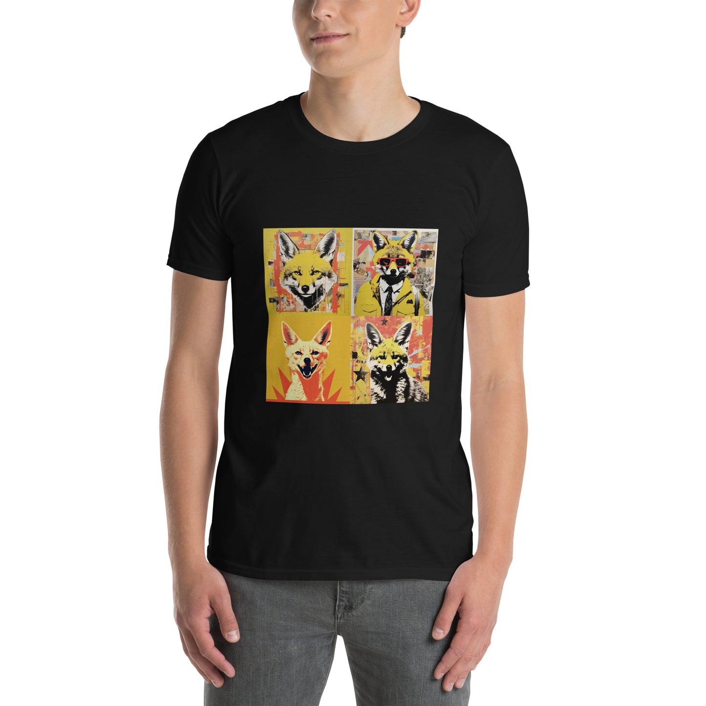 T-shirt unisex z krótkim rękawem „FOX POSTER” ID: 401 (PREMIUM)