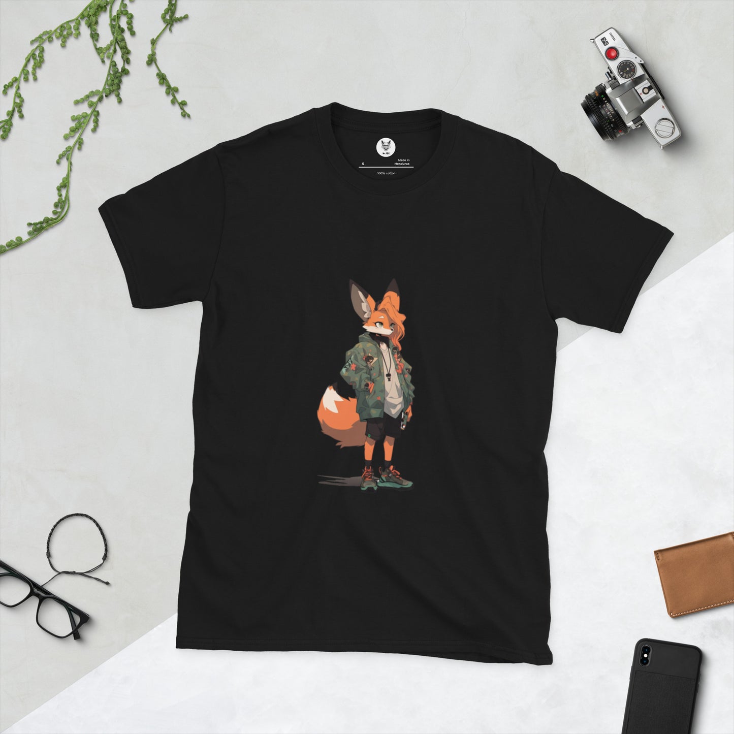 Koszulka unisex z krótkim rękawem „FOX ANIME” ID: 406 (PREMIUM)