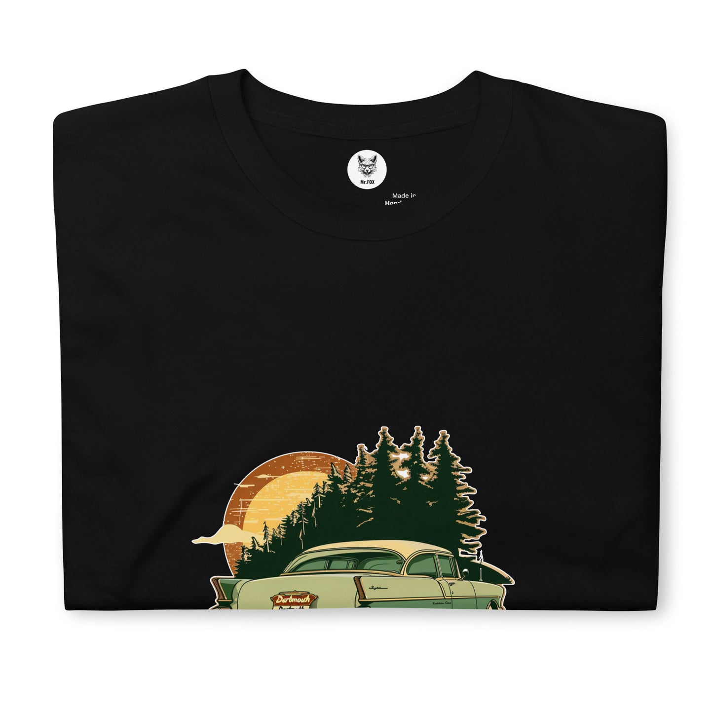 T-shirt unisex z krótkim rękawem „Retro Car” ID: 440 (PREMIUM)