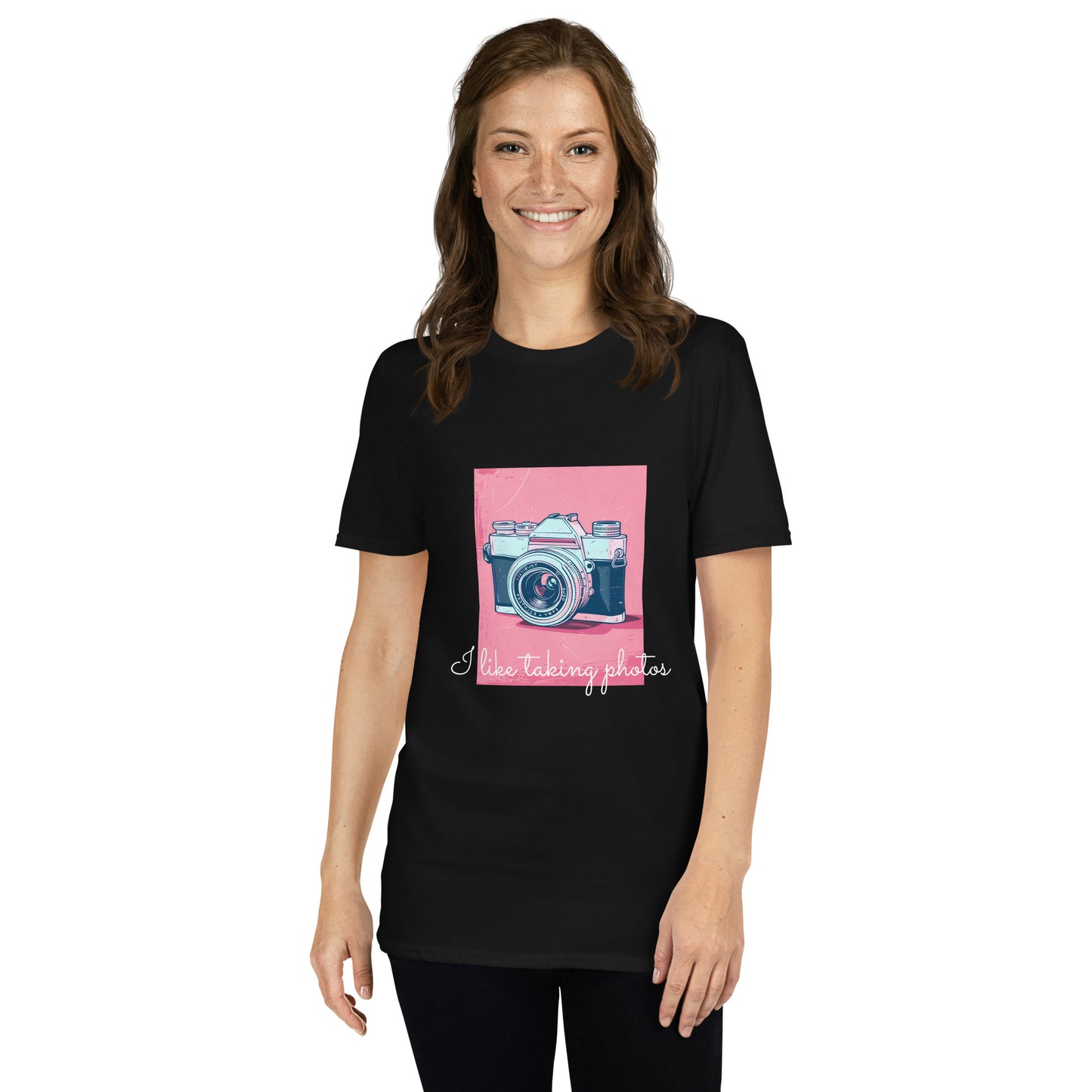 Short-Sleeve Unisex T-Shirt "Pink Photos" ID: 442 (PREMIUM)