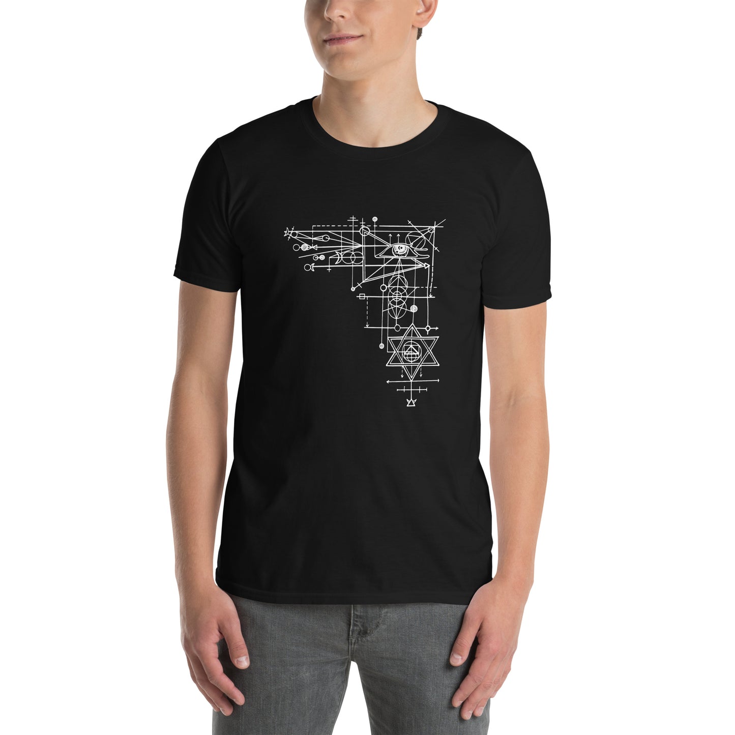 Short-Sleeve Unisex T-Shirt "Geometry" (front&back) ID: 469 (PREMIUM)