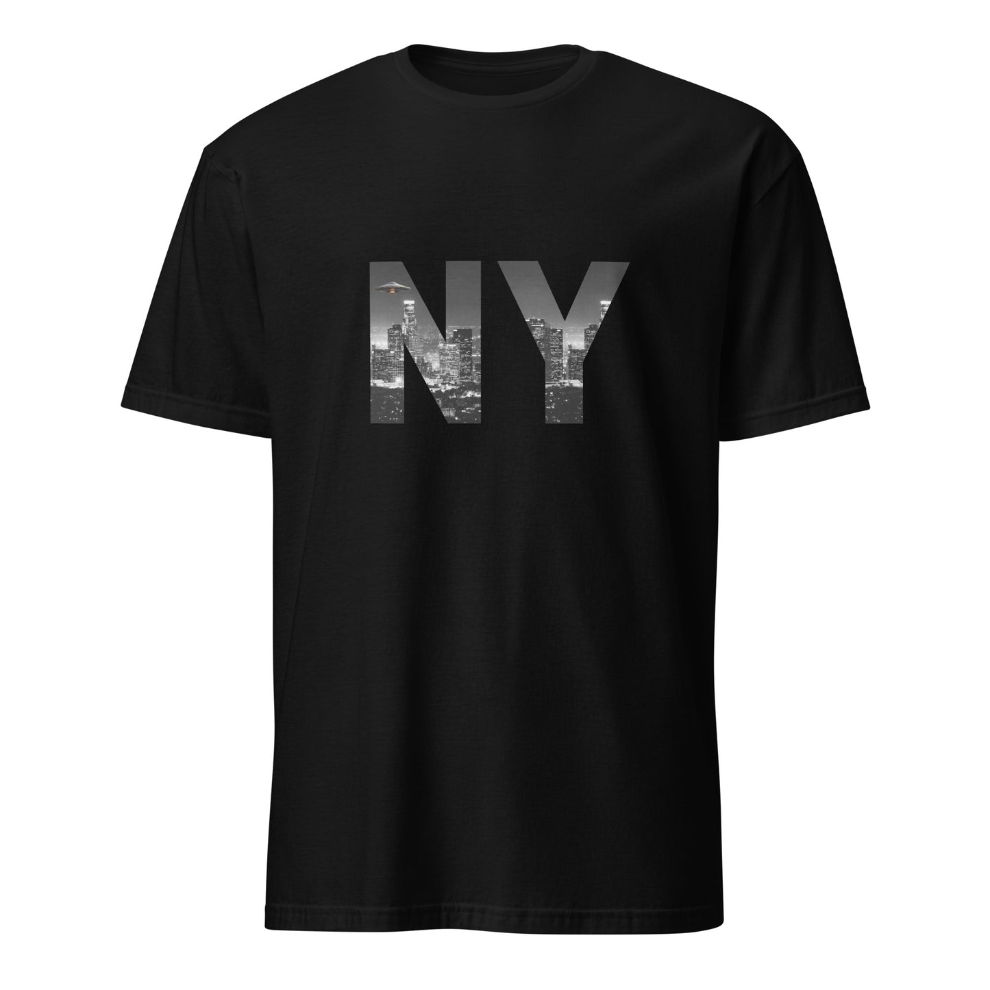 Short-Sleeve Unisex T-Shirt "NY+X+UFO" (front&back) id: 05