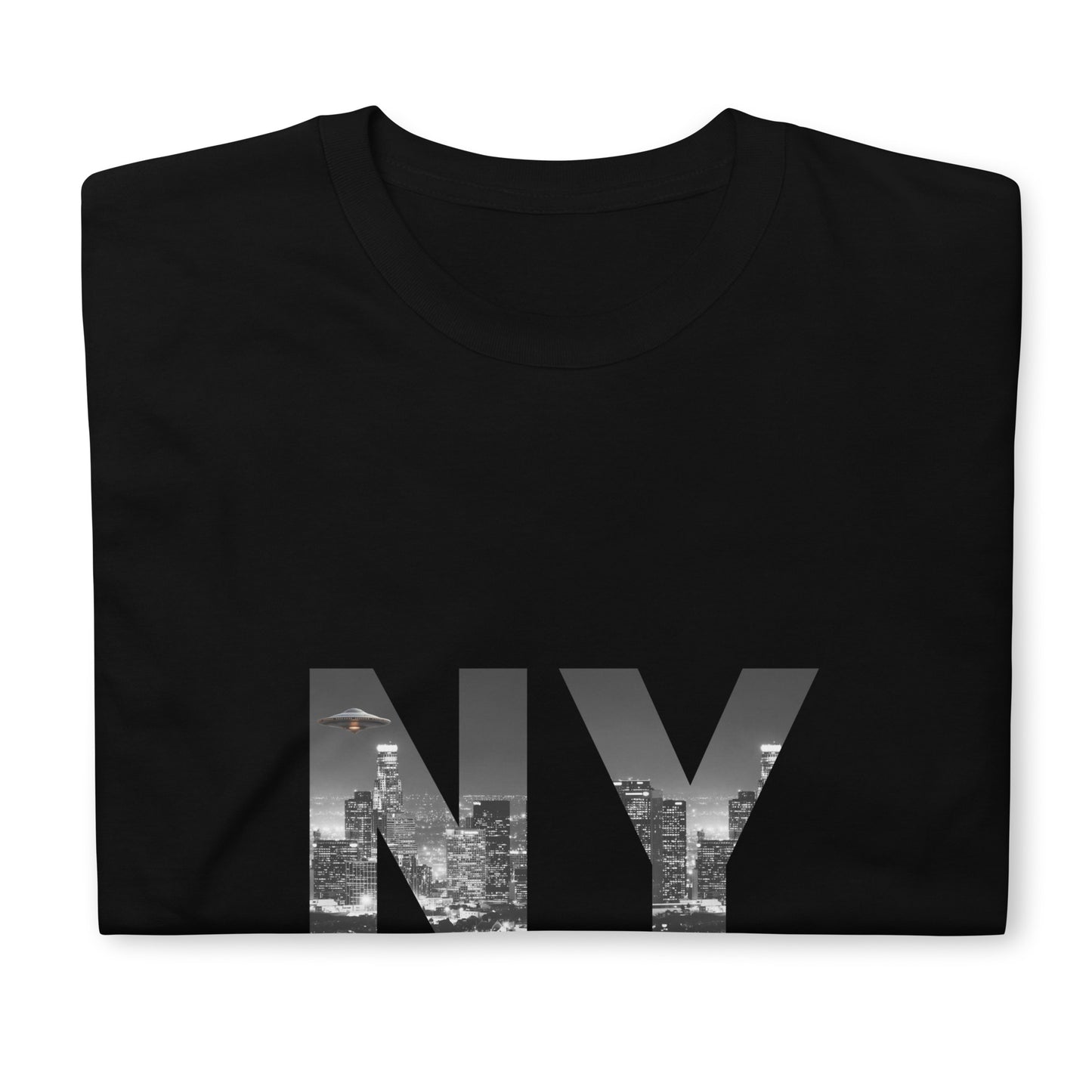 Short-Sleeve Unisex T-Shirt "NY+X+UFO" (front&back) id: 05