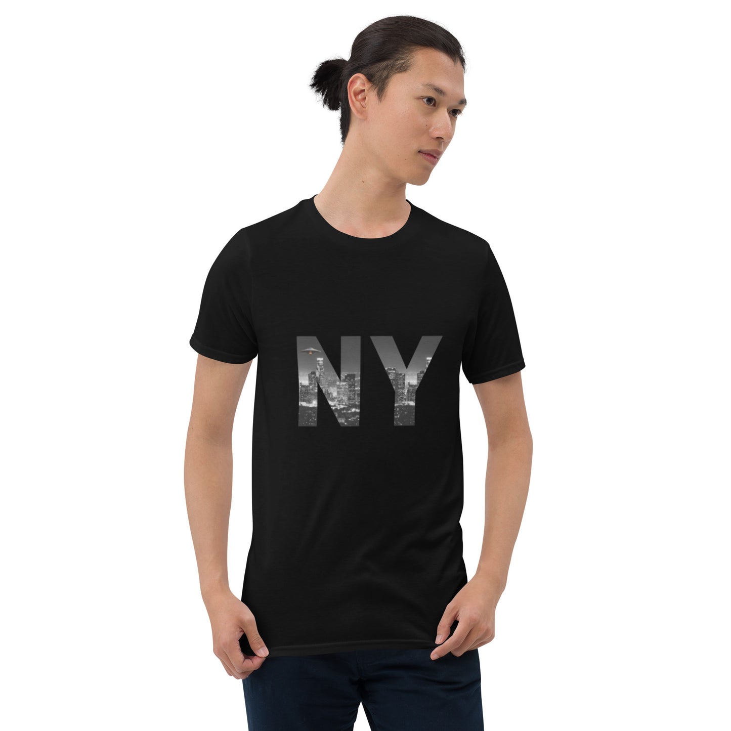 Short-Sleeve Unisex T-Shirt "NY+X+UFO" (front) id: 05